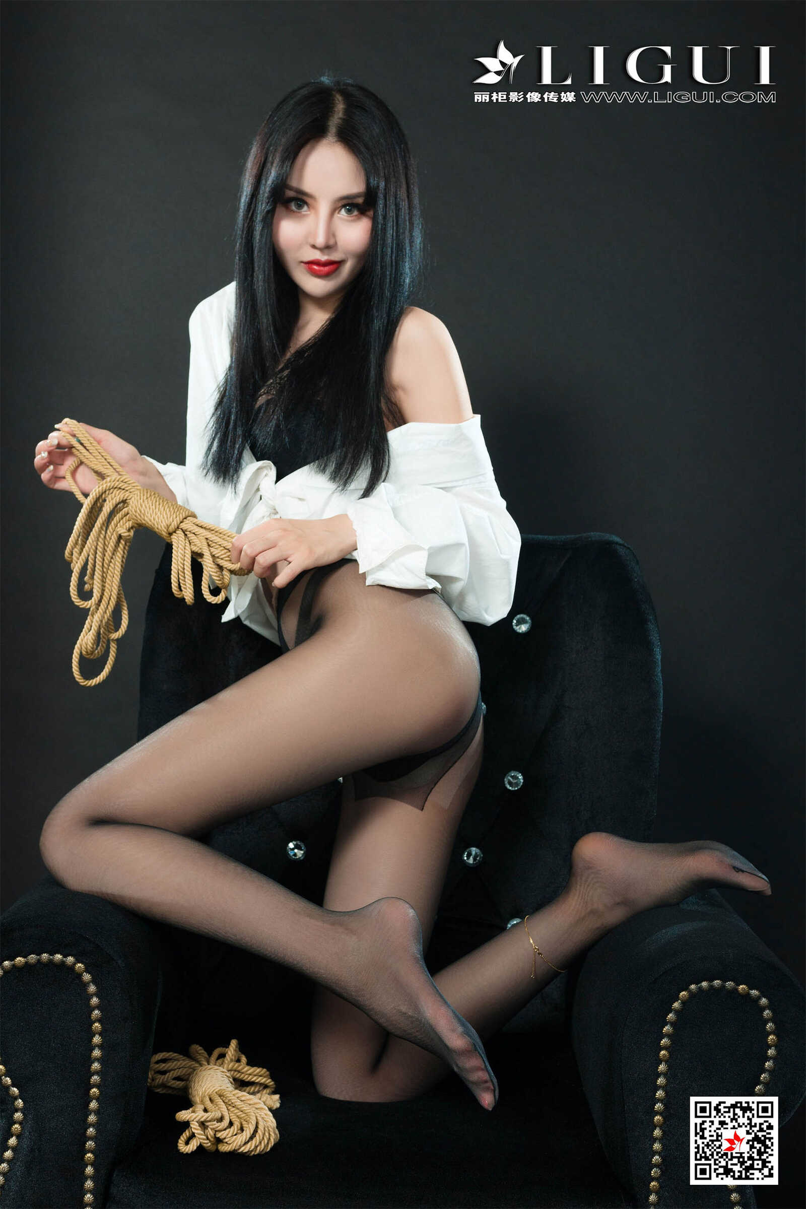 凉儿《黑丝绳艺人体摄影》 [丽柜LiGui美束] 写真第2张