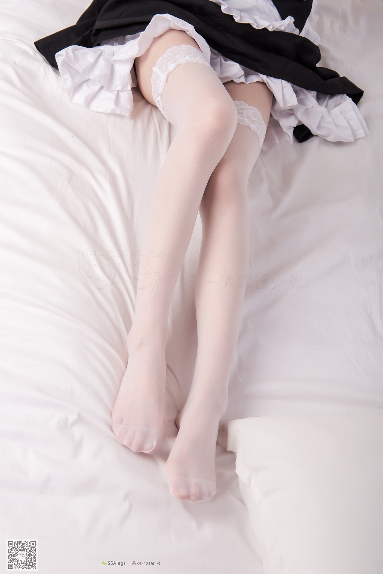 [SSA丝社]超清写真 NO.025 琪琪 甜美风女仆白色长筒丝袜[99P]第10张