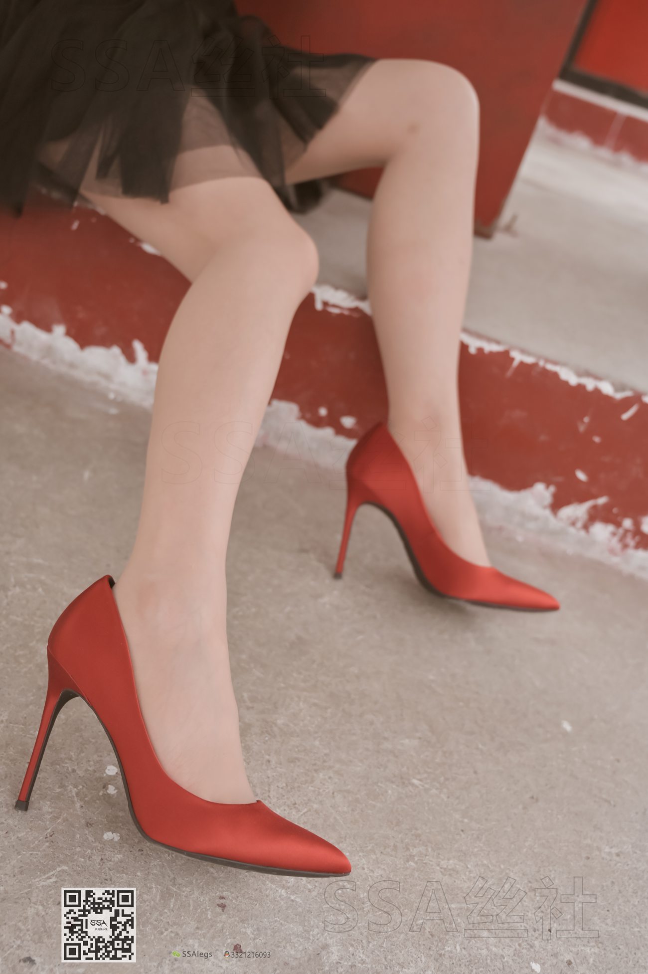 [SSA丝社]超清写真 NO.097 雪梨 腿模雪梨街拍红色高跟鞋肉丝[120P]第22张