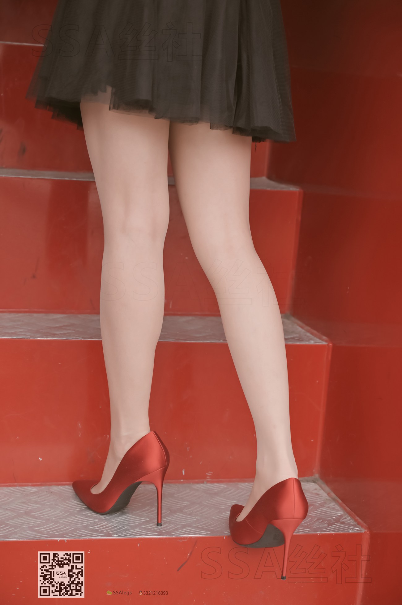 [SSA丝社]超清写真 NO.097 雪梨 腿模雪梨街拍红色高跟鞋肉丝[120P]第4张