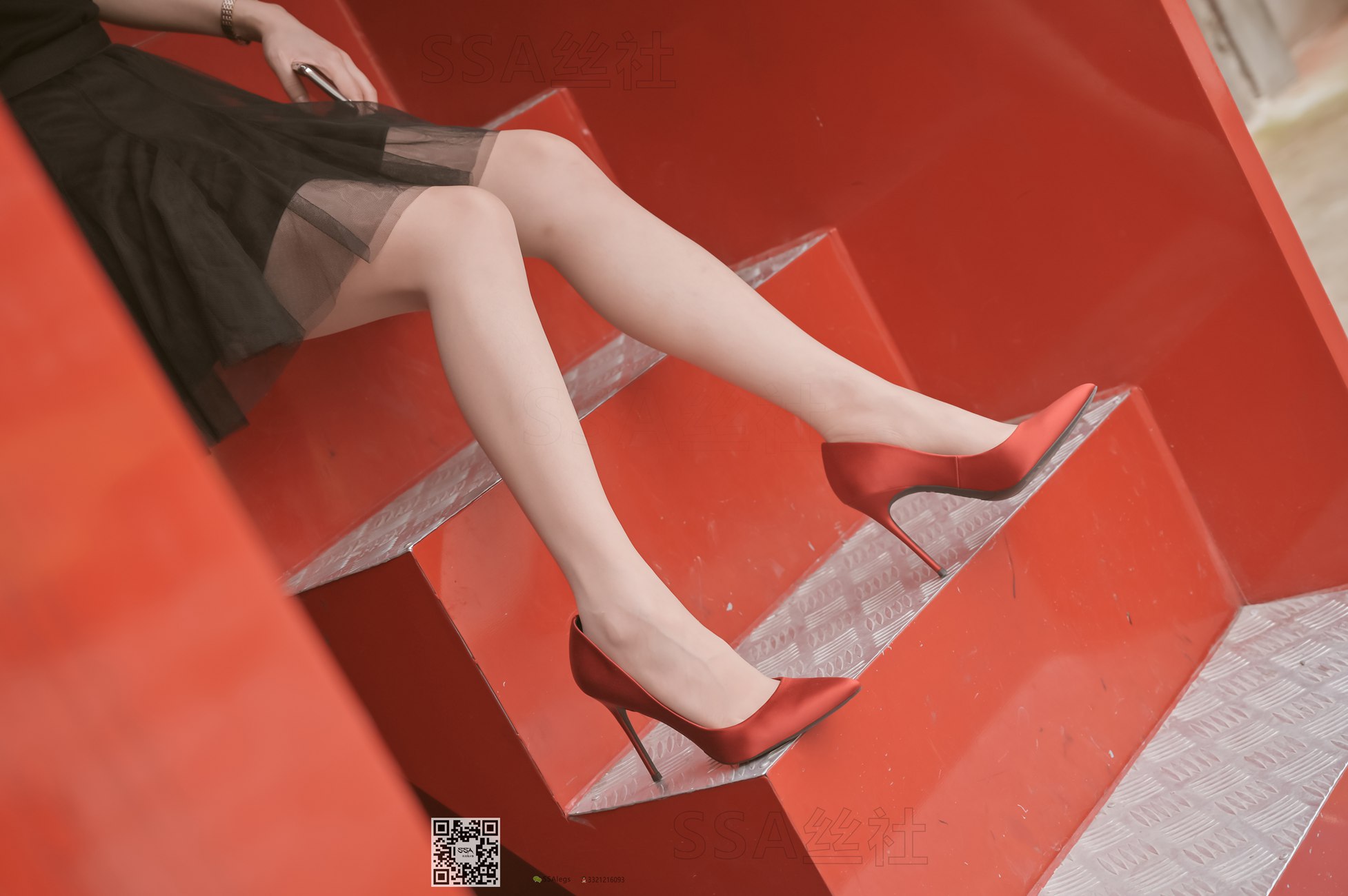 [SSA丝社]超清写真 NO.097 雪梨 腿模雪梨街拍红色高跟鞋肉丝[120P]第6张