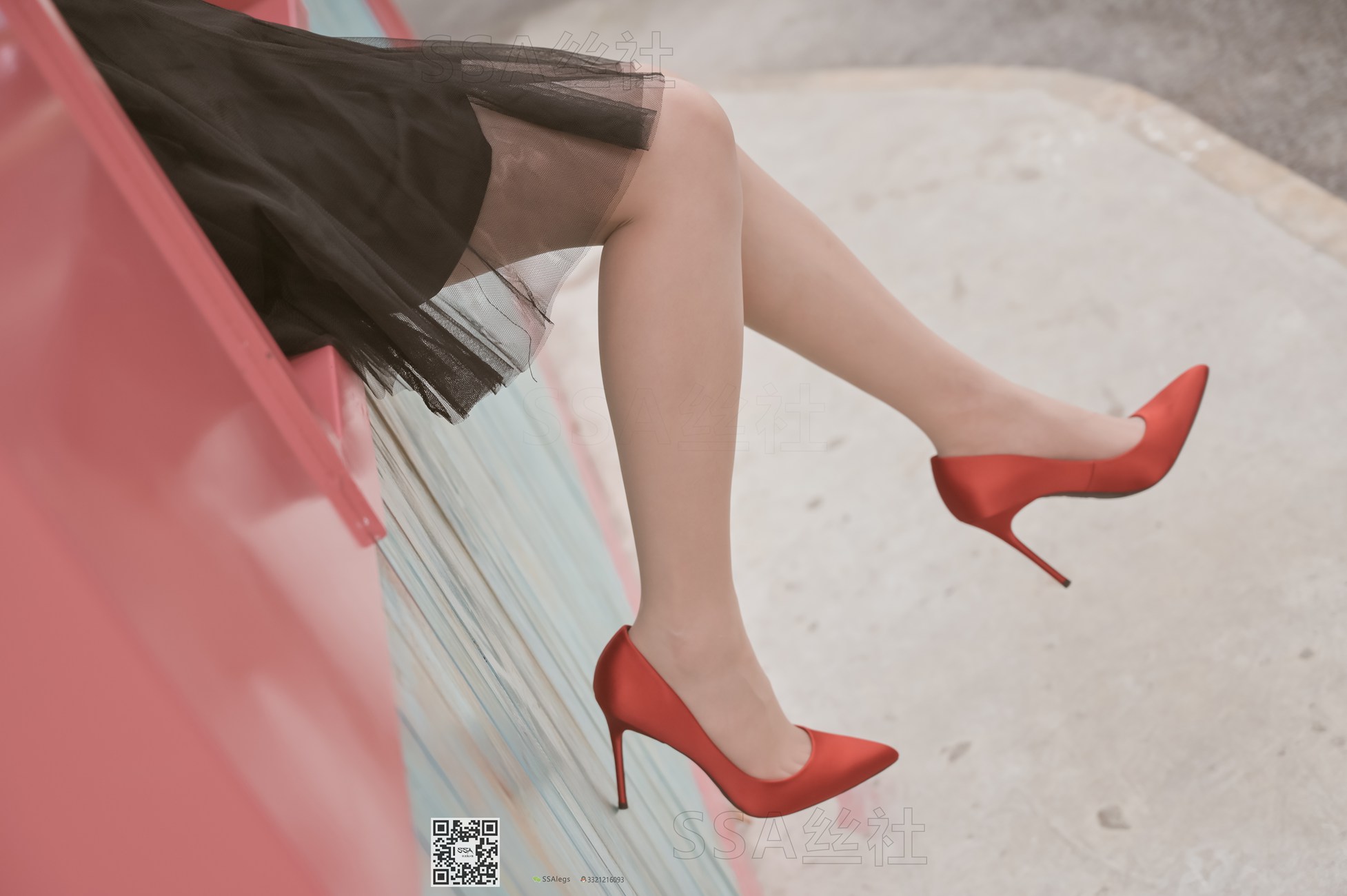 [SSA丝社]超清写真 NO.097 雪梨 腿模雪梨街拍红色高跟鞋肉丝[120P]第7张