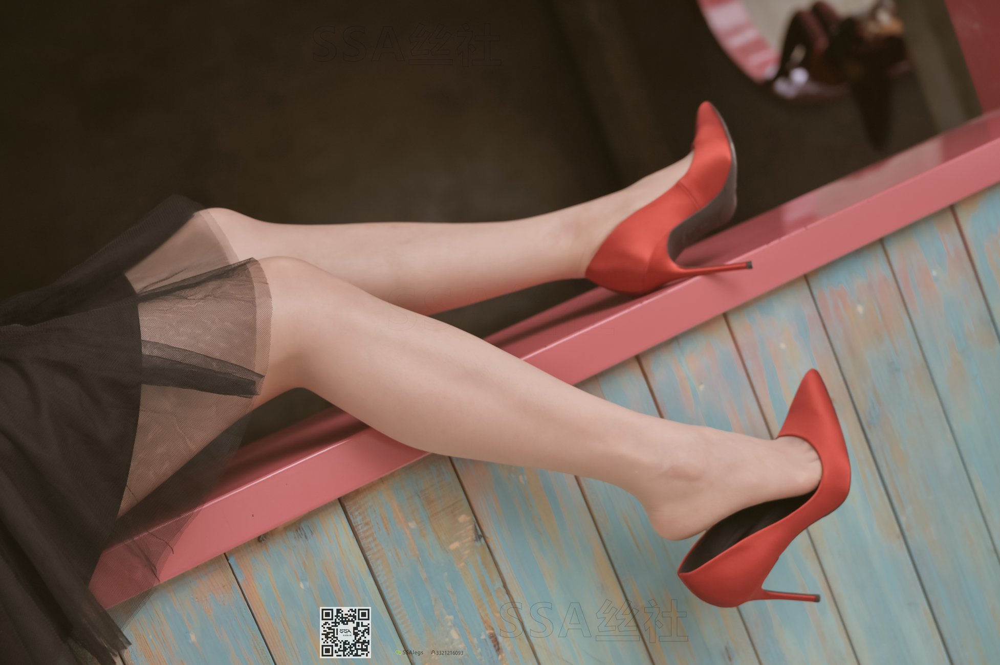 [SSA丝社]超清写真 NO.097 雪梨 腿模雪梨街拍红色高跟鞋肉丝[120P]第9张