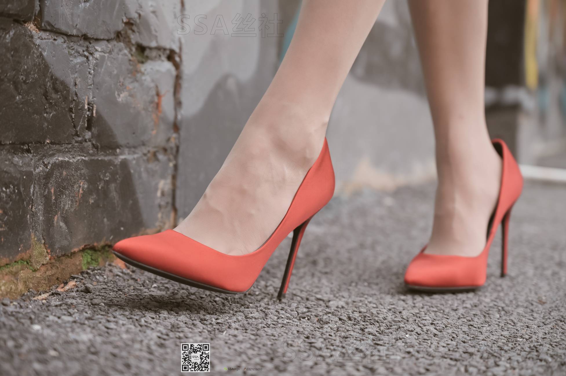 [SSA丝社]超清写真 NO.097 雪梨 腿模雪梨街拍红色高跟鞋肉丝[120P]第13张