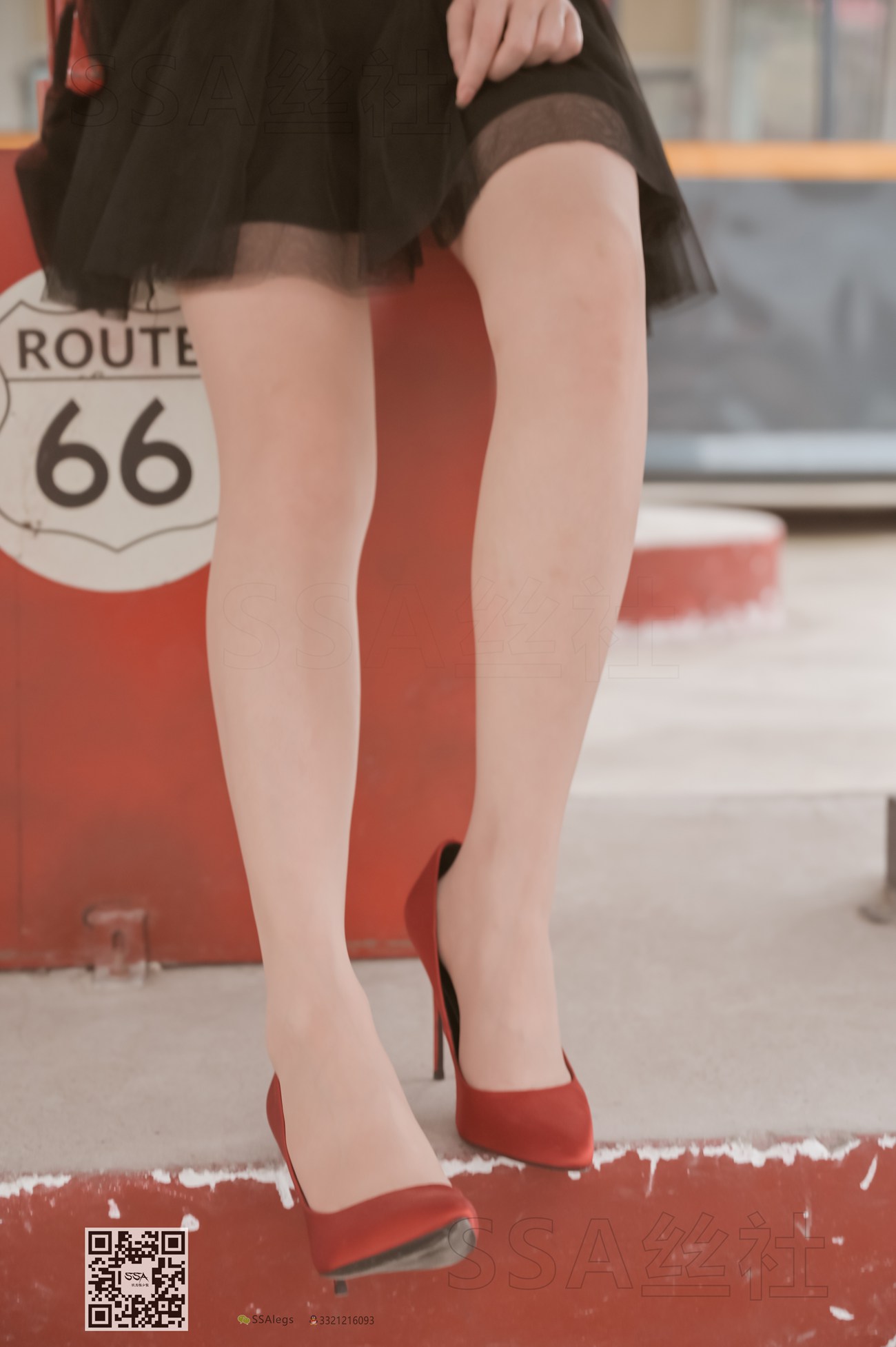 [SSA丝社]超清写真 NO.097 雪梨 腿模雪梨街拍红色高跟鞋肉丝[120P]第19张