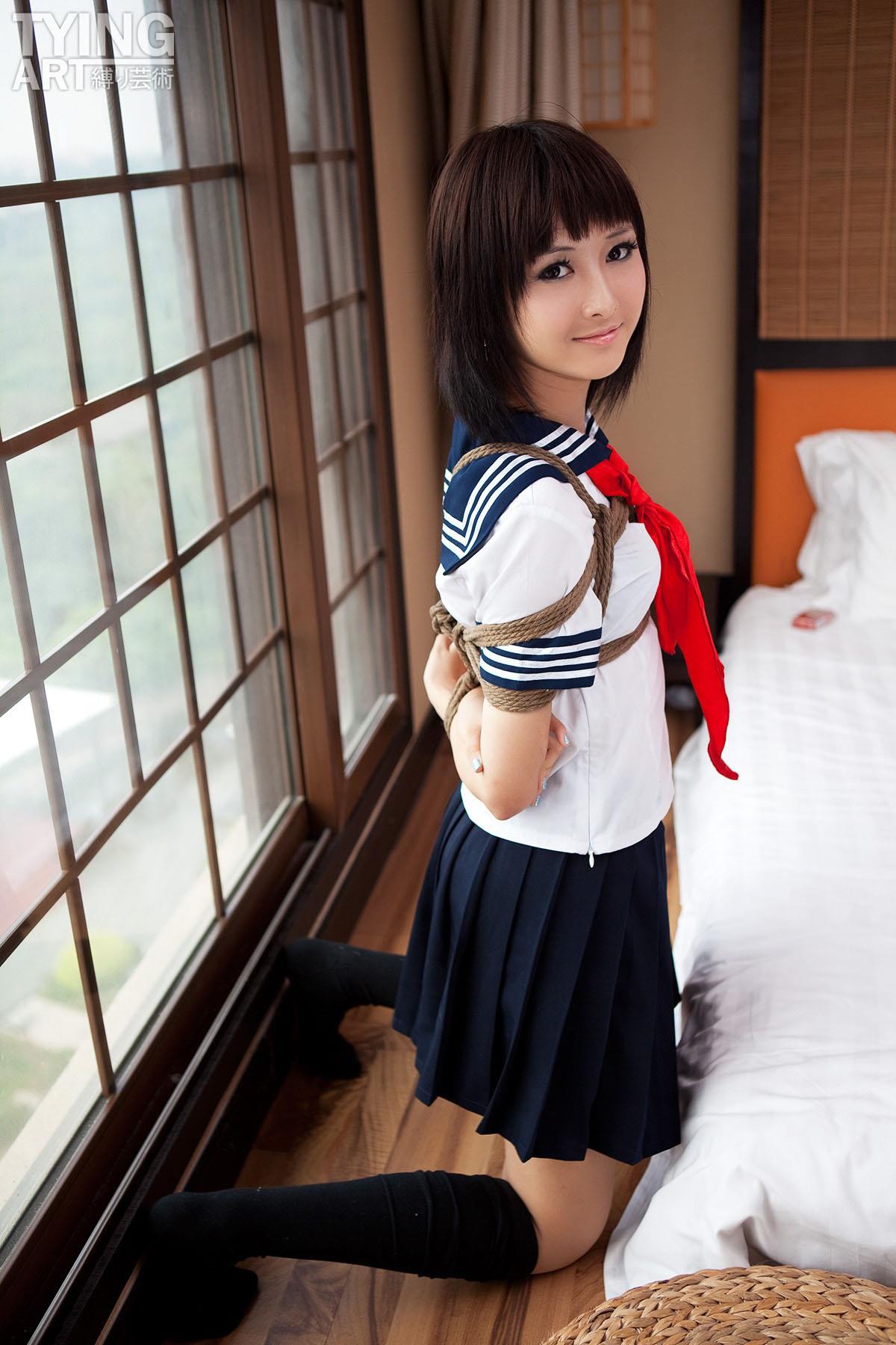 [禁忌摄影]Taboo-love NO.090 TyingArt 縛リ芸術 Shiryl School Girl[27P]第3张