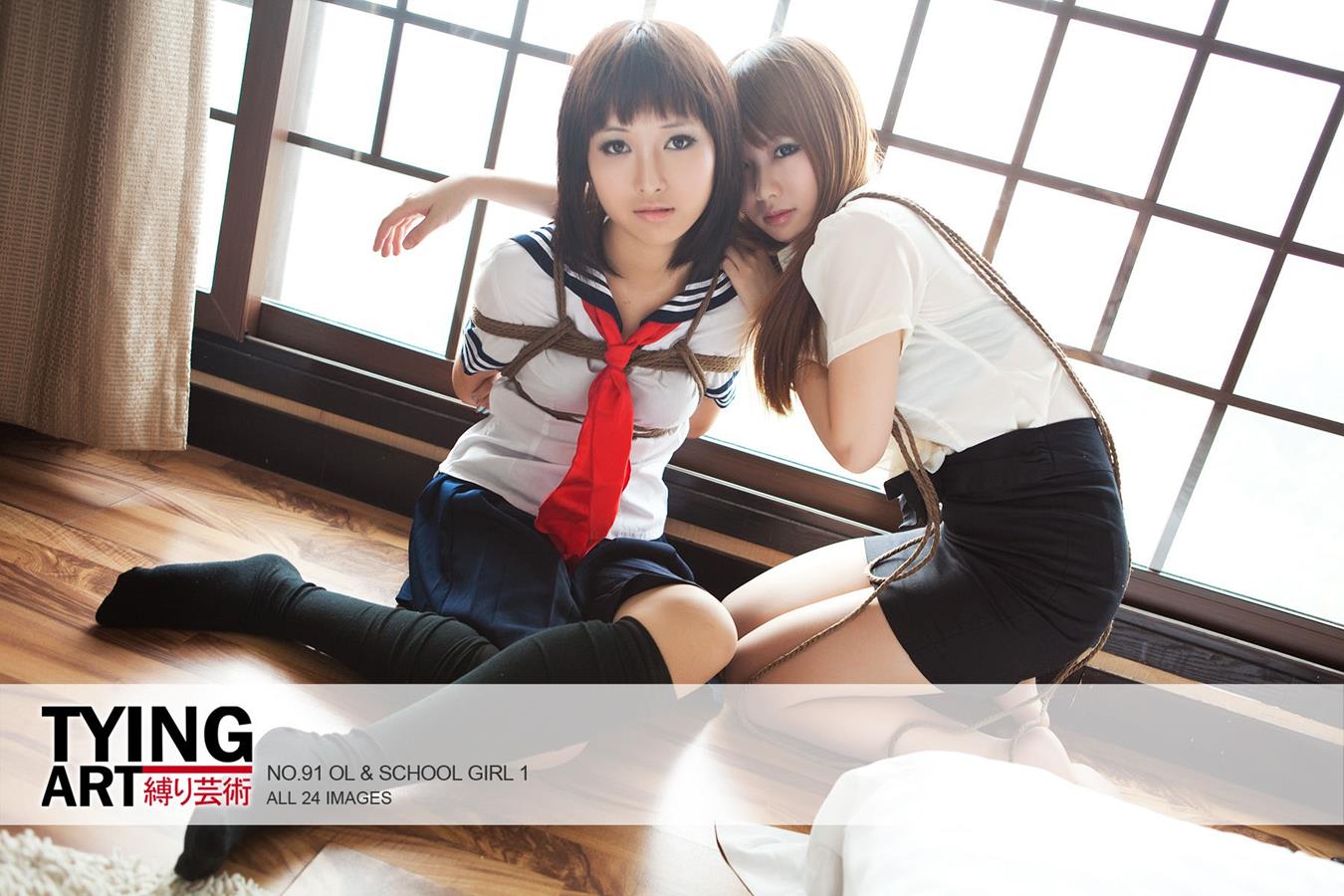 [禁忌摄影]Taboo-love NO.091 TyingArt 縛リ芸術 Dimdim &#038; Shiryl OL &#038; School Girl 1[26P]第1张