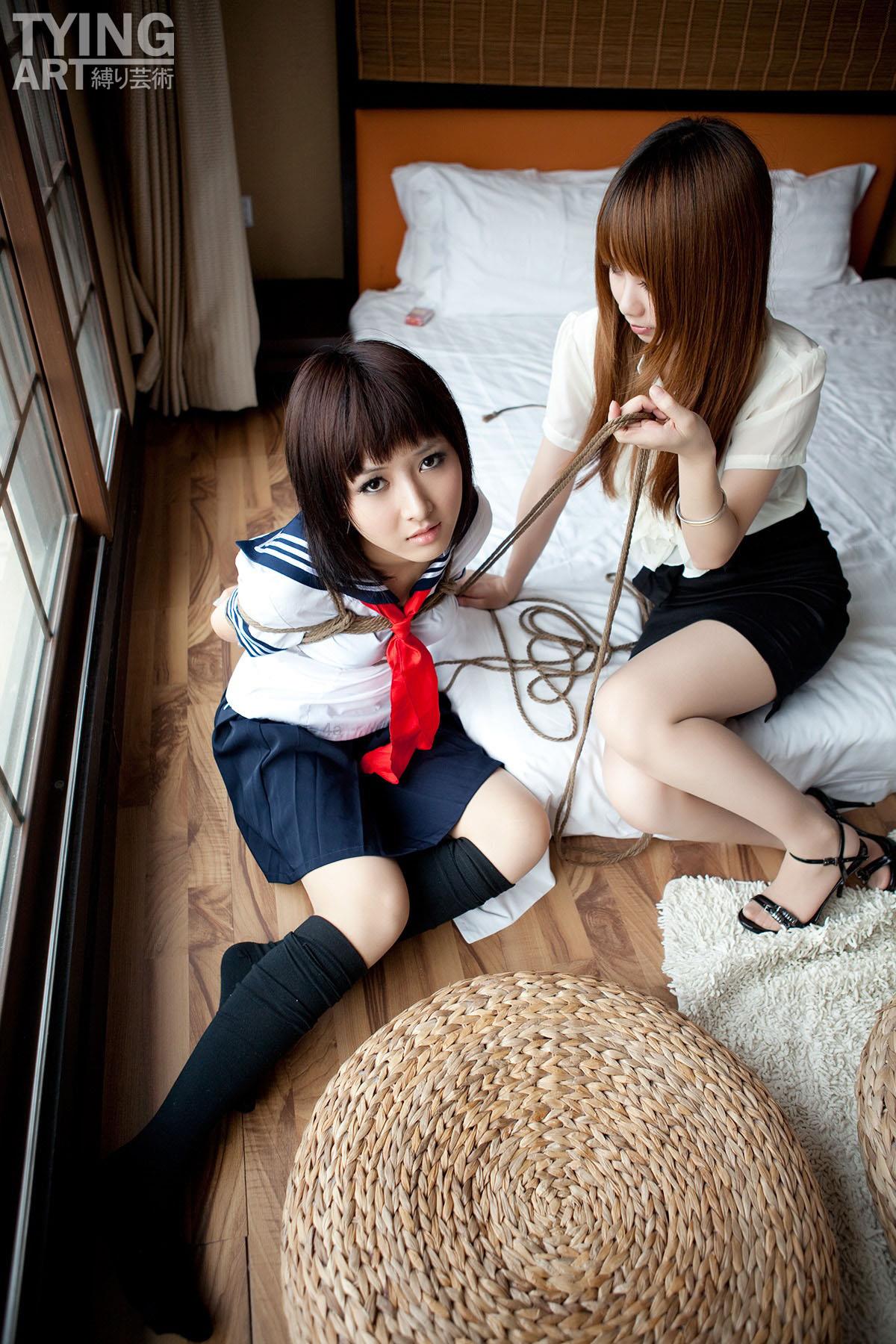 [禁忌摄影]Taboo-love NO.091 TyingArt 縛リ芸術 Dimdim &#038; Shiryl OL &#038; School Girl 1[26P]第2张