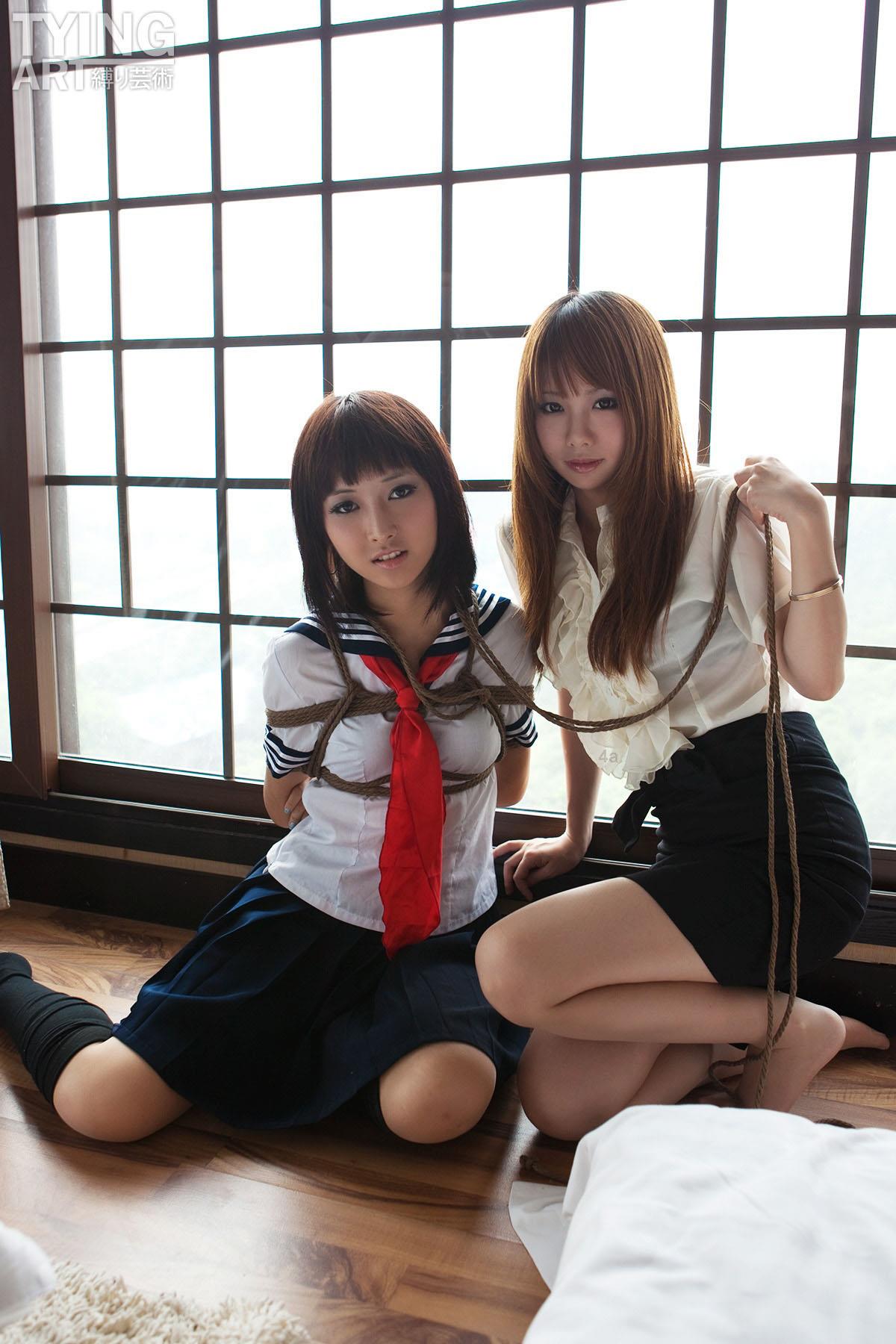 [禁忌摄影]Taboo-love NO.091 TyingArt 縛リ芸術 Dimdim &#038; Shiryl OL &#038; School Girl 1[26P]第4张