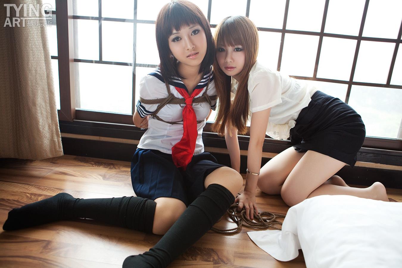 [禁忌摄影]Taboo-love NO.091 TyingArt 縛リ芸術 Dimdim &#038; Shiryl OL &#038; School Girl 1[26P]第4张