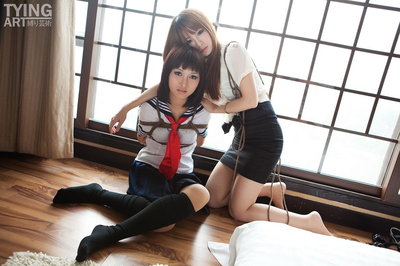 [禁忌摄影]Taboo-love NO.091 TyingArt 縛リ芸術 Dimdim &#038; Shiryl OL &#038; School Girl 1[26P]第5张