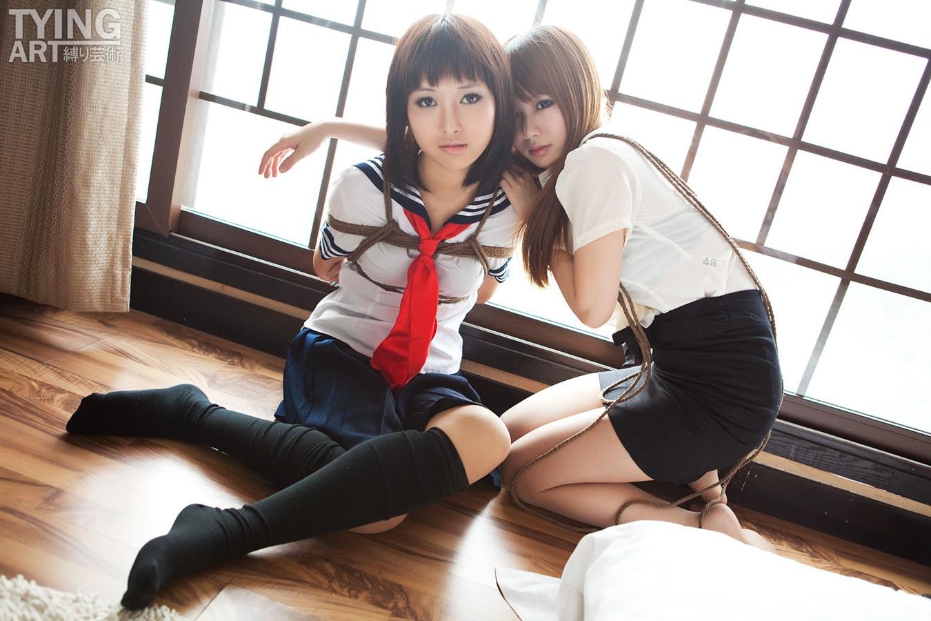 [禁忌摄影]Taboo-love NO.091 TyingArt 縛リ芸術 Dimdim &#038; Shiryl OL &#038; School Girl 1[26P]第5张