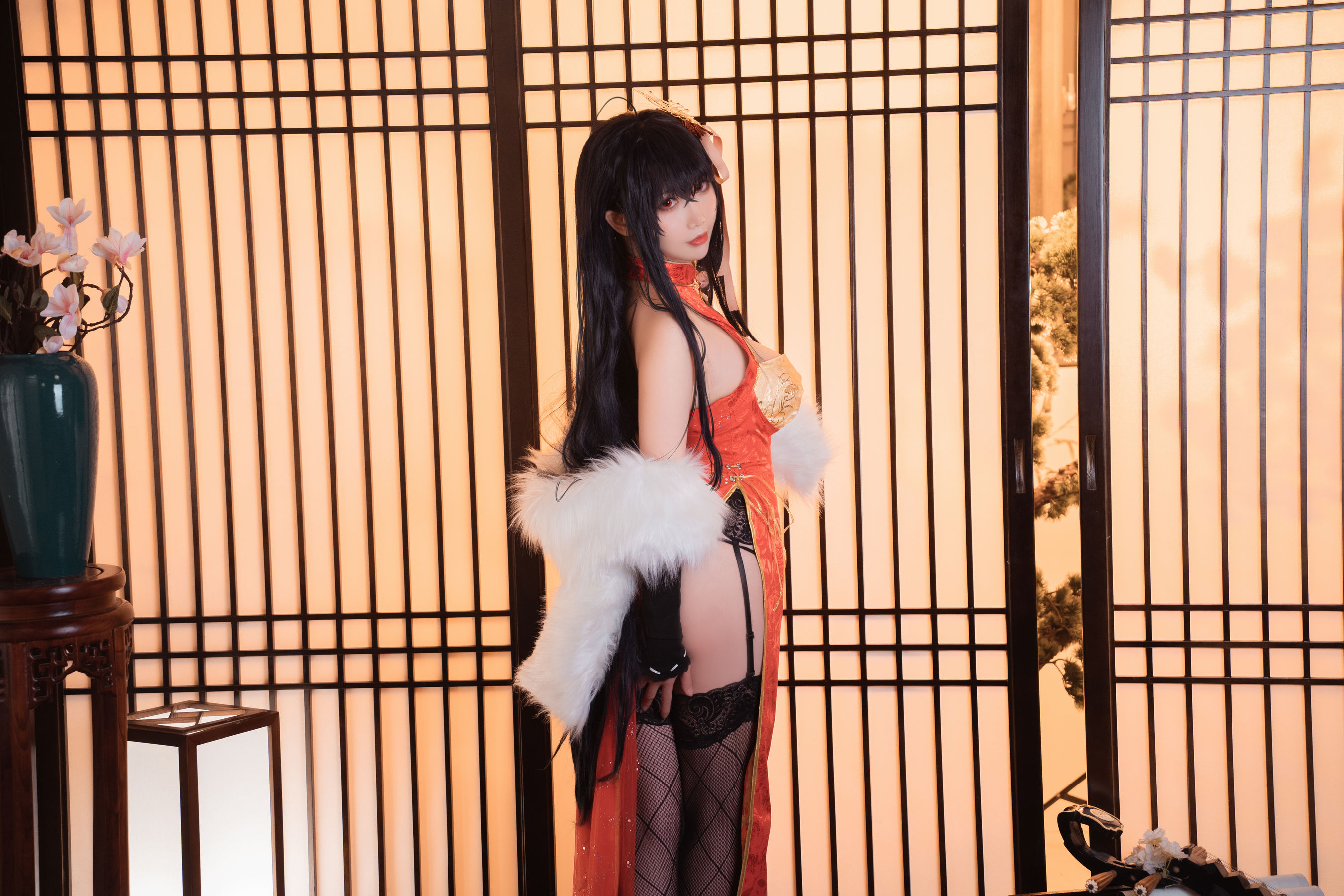 [COS福利] 可爱人气Coser面饼仙儿 - 大凤旗袍第8张