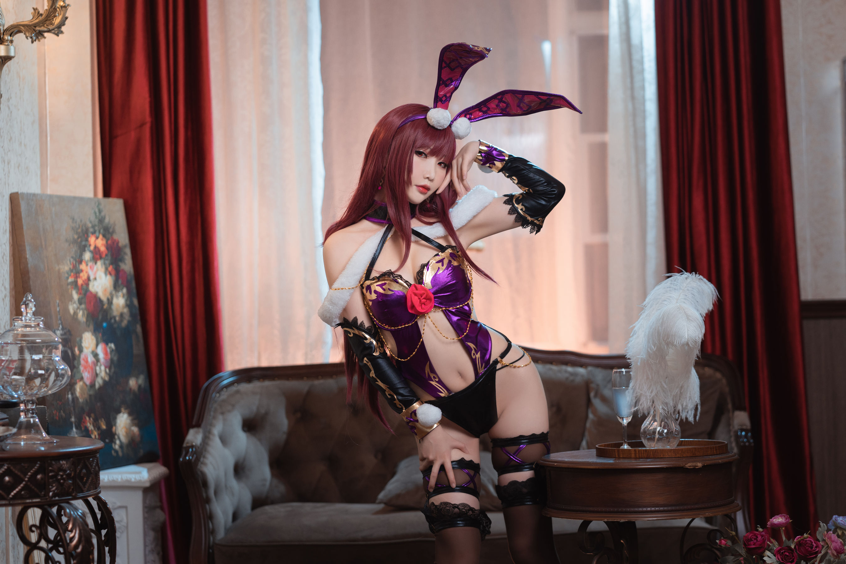 [COS福利] 可爱人气Coser面饼仙儿 - 斯卡哈兔女郎第1张