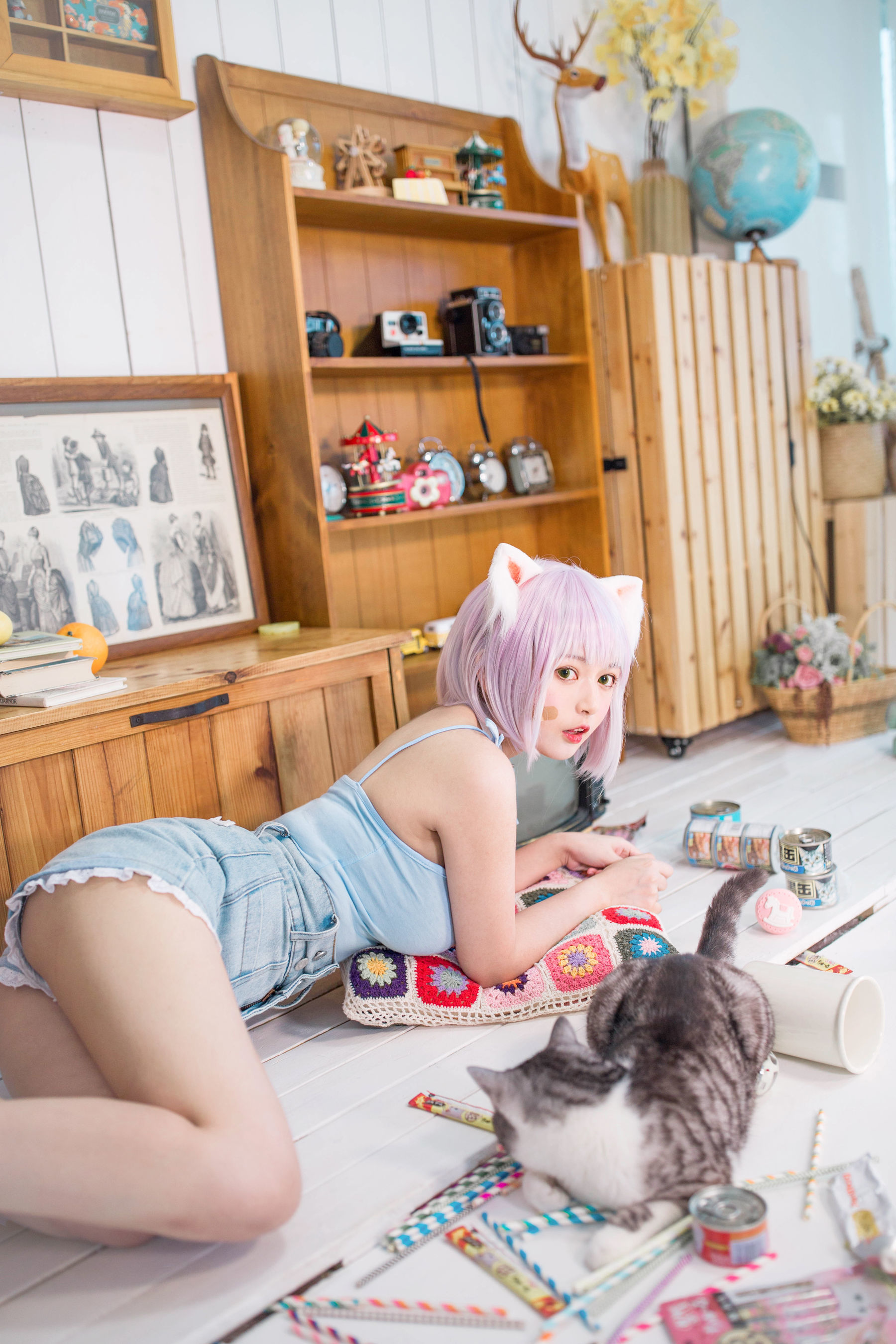 [网红COSER] 大眼萌妹黑猫猫OvO - 养猫小课堂第1张