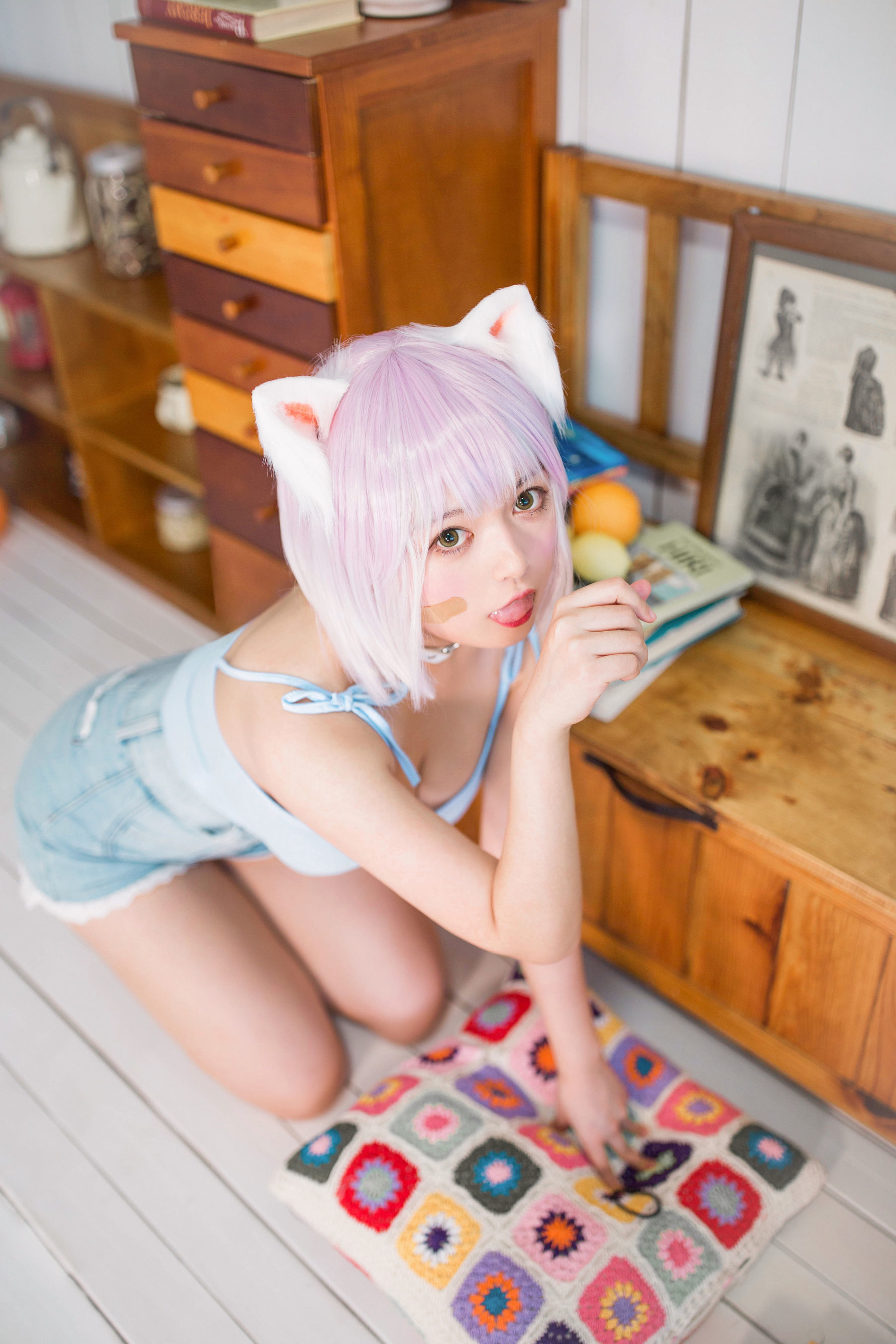[网红COSER] 大眼萌妹黑猫猫OvO - 养猫小课堂第13张