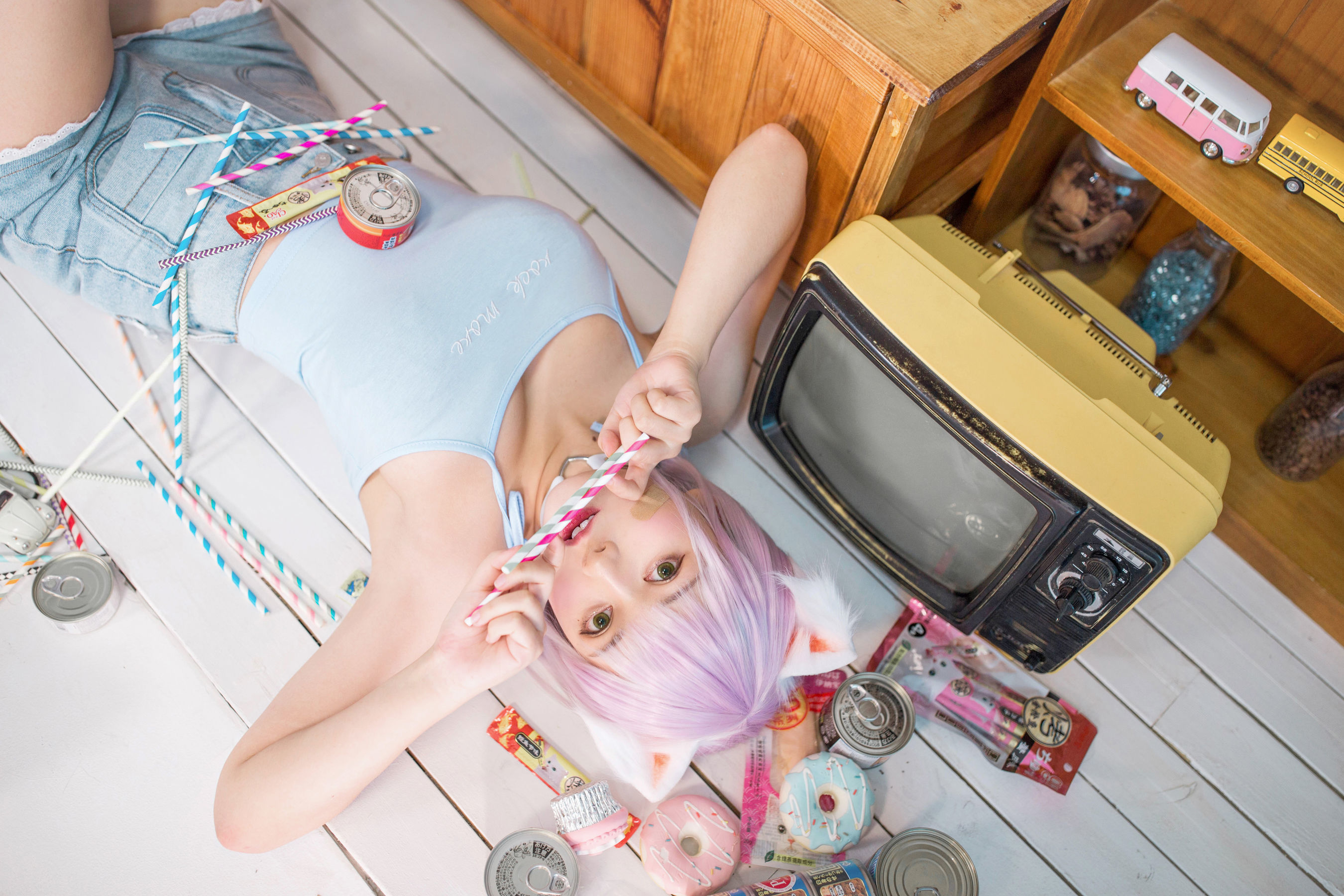 [网红COSER] 大眼萌妹黑猫猫OvO - 养猫小课堂第6张