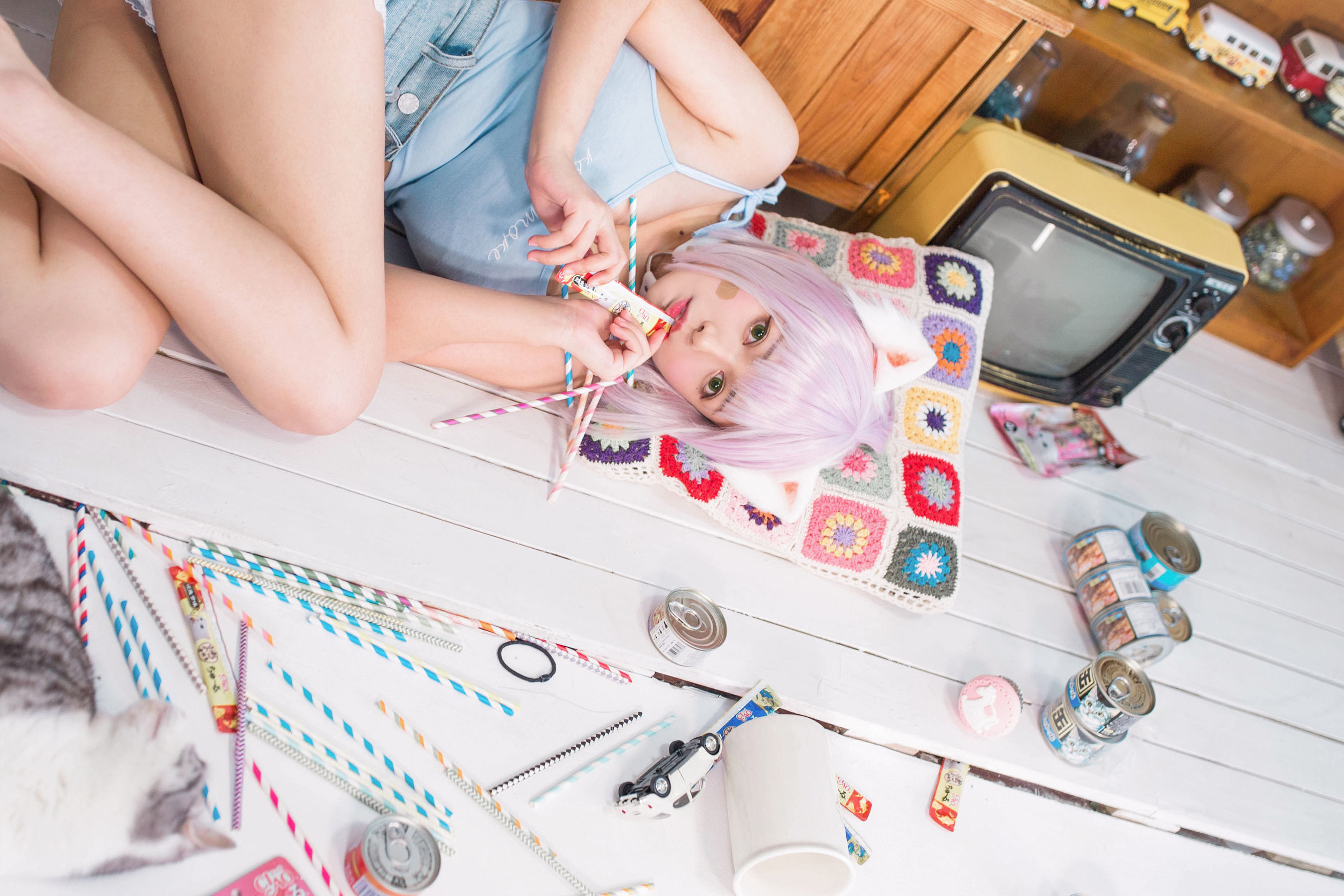 [网红COSER] 大眼萌妹黑猫猫OvO - 养猫小课堂第1张