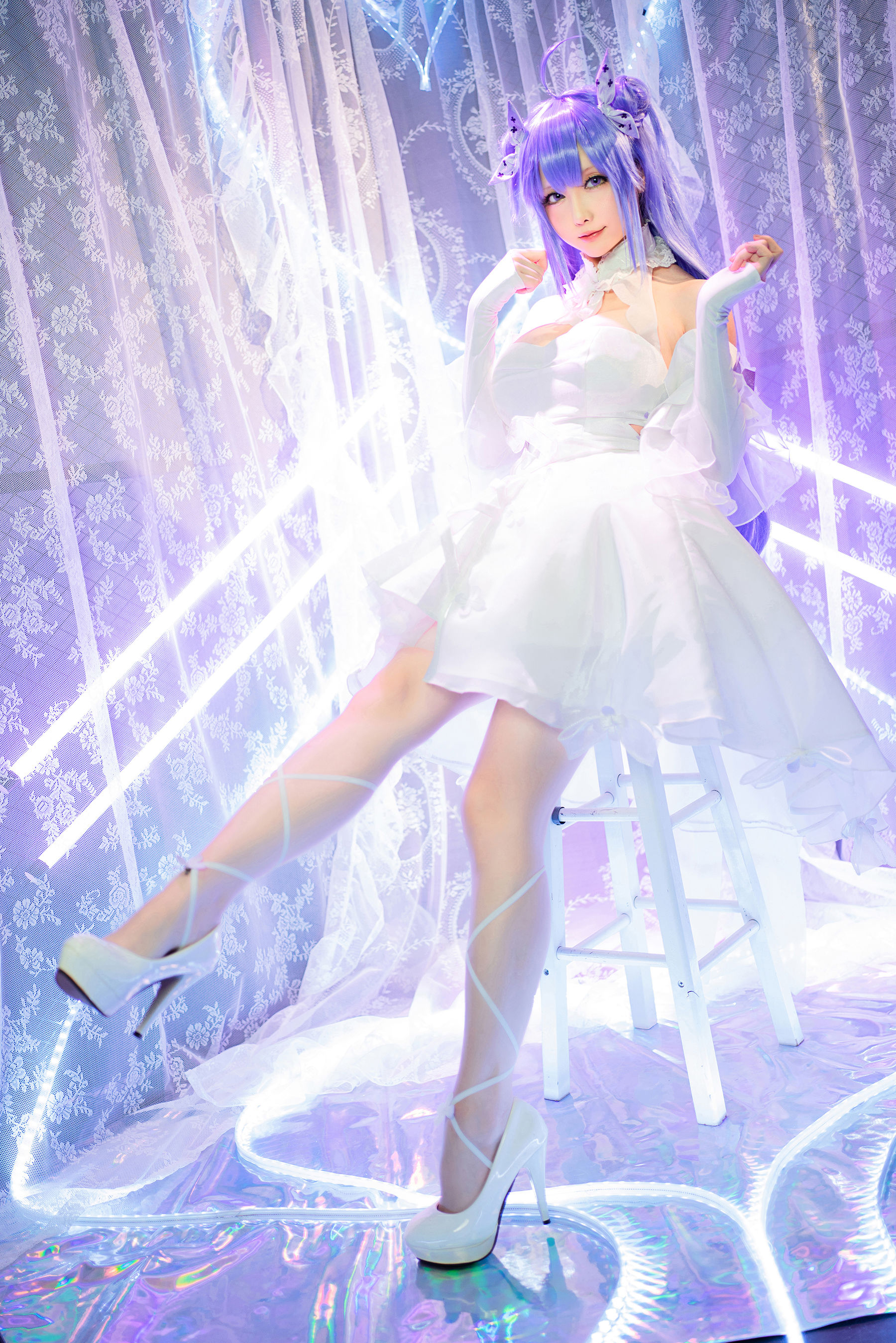 [网红COSER写真] Coser小姐姐星之迟迟 - 纯白と漆黑《独角兽》第9张