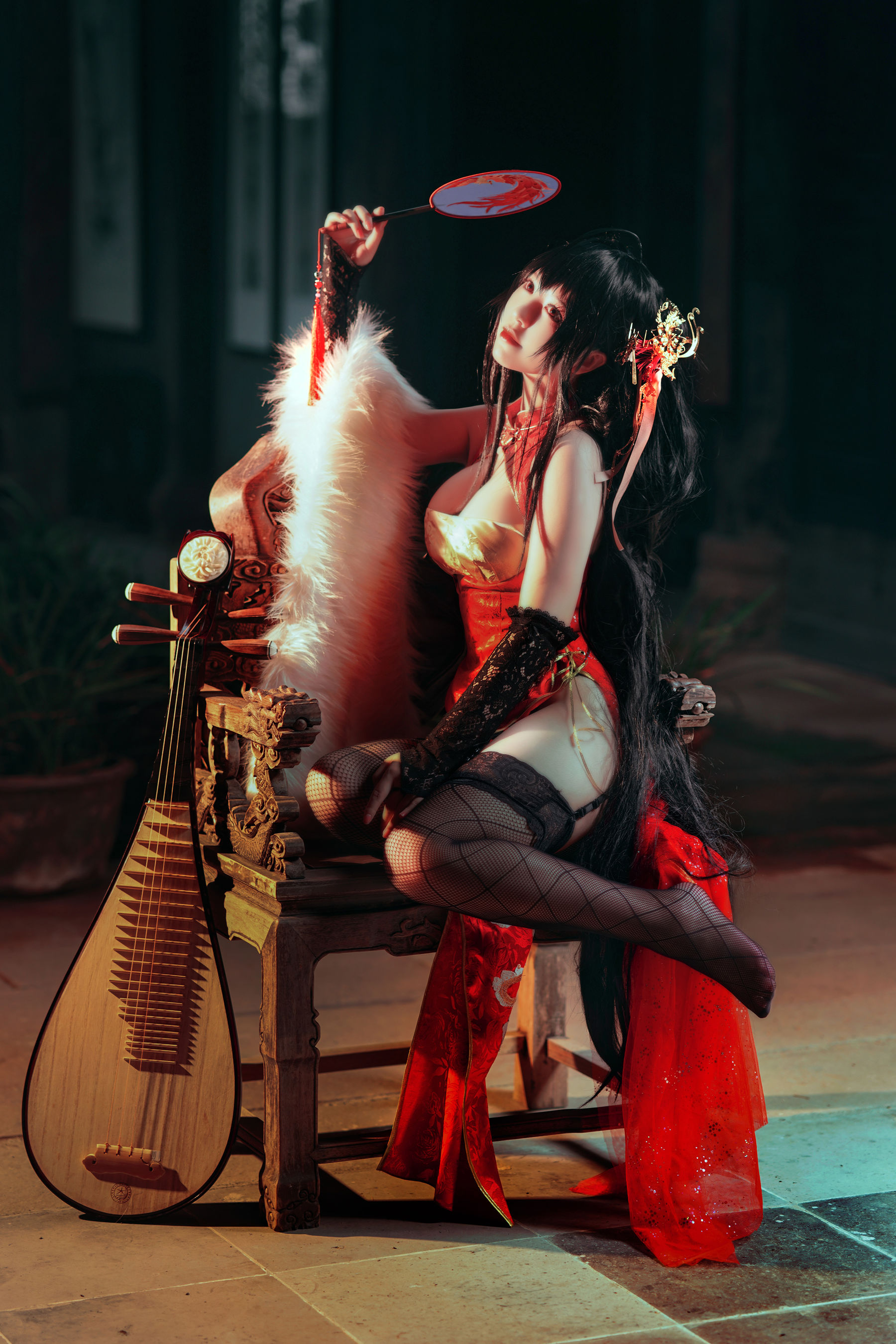 [网红COSER写真] 半半子 - 大凤旗袍第7张
