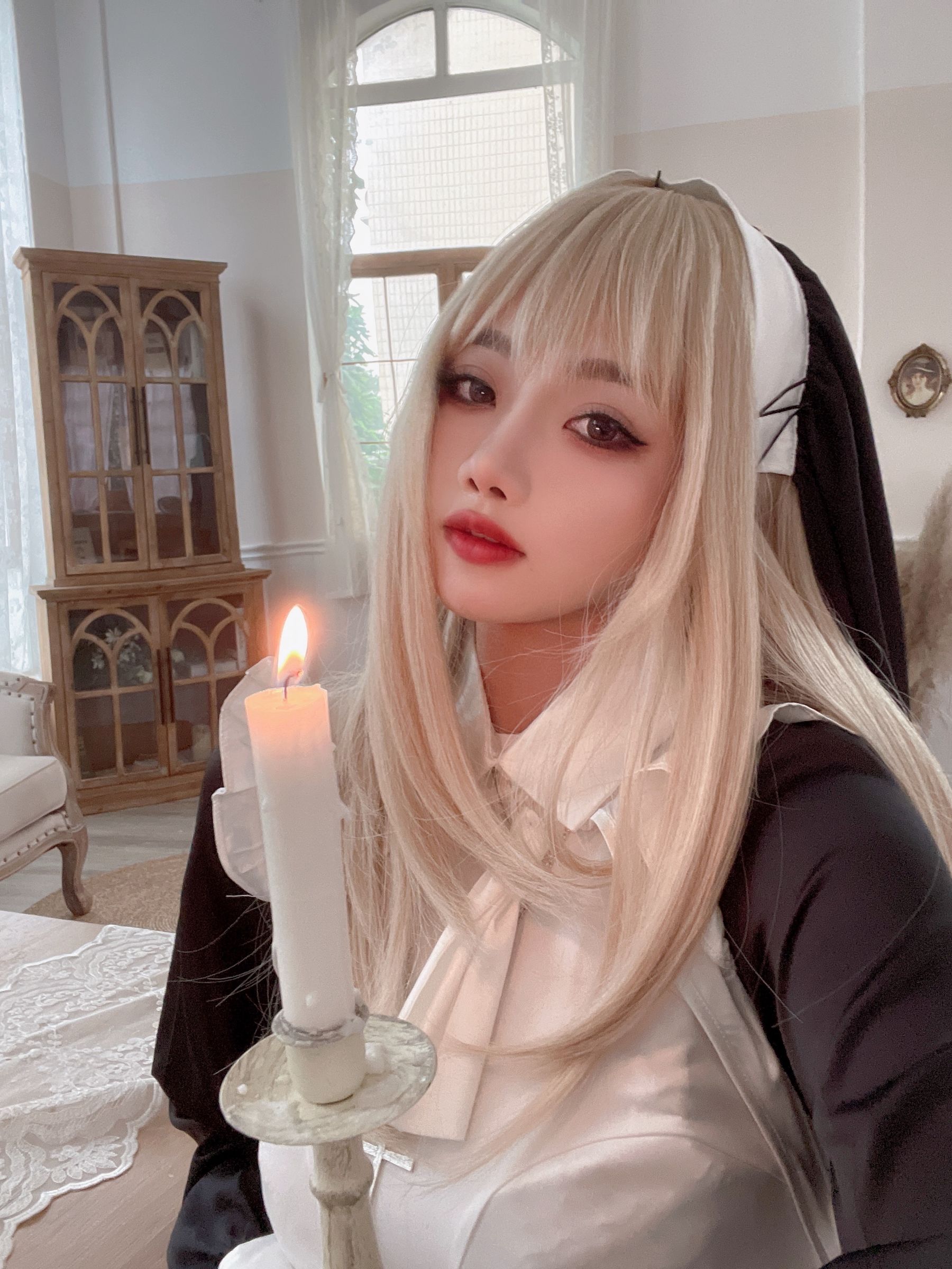 [福利COS] 白嫩美少女鬼畜瑶 - 修女第17张