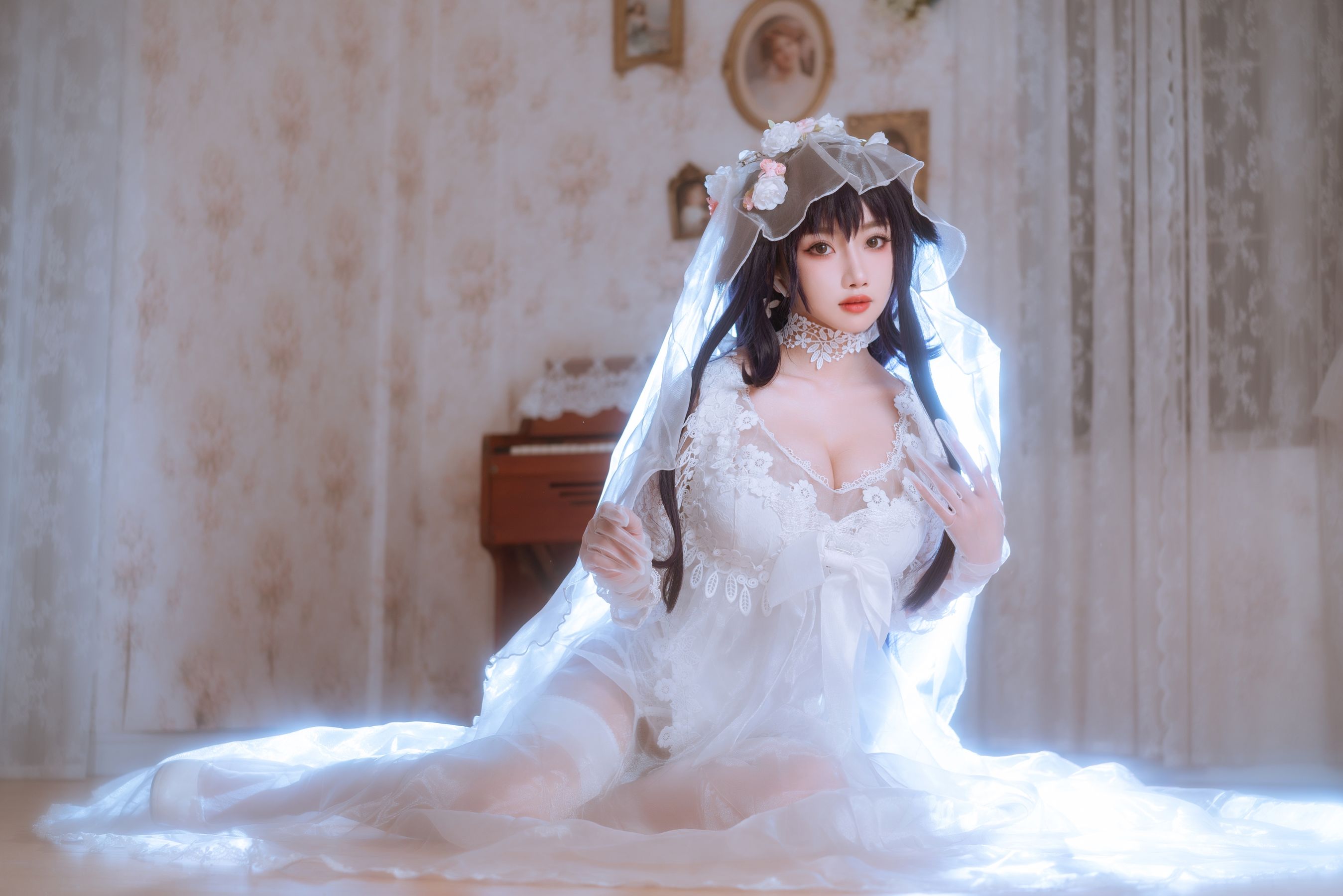 [福利COS] 白嫩美少女鬼畜瑶 - 婚纱第11张