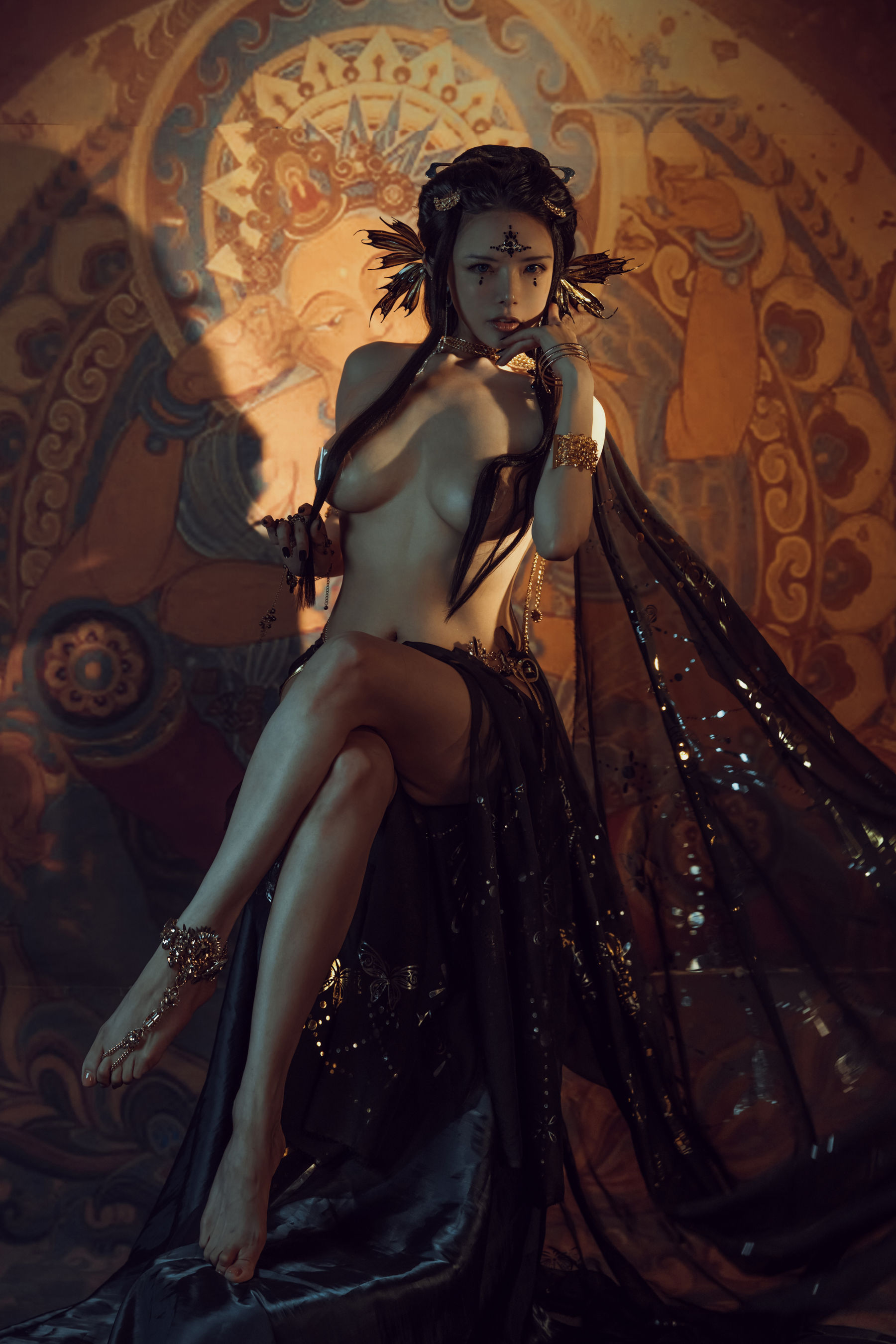 [网红COS] 秋和柯基(夏小秋秋秋) - 黑敦煌第14张