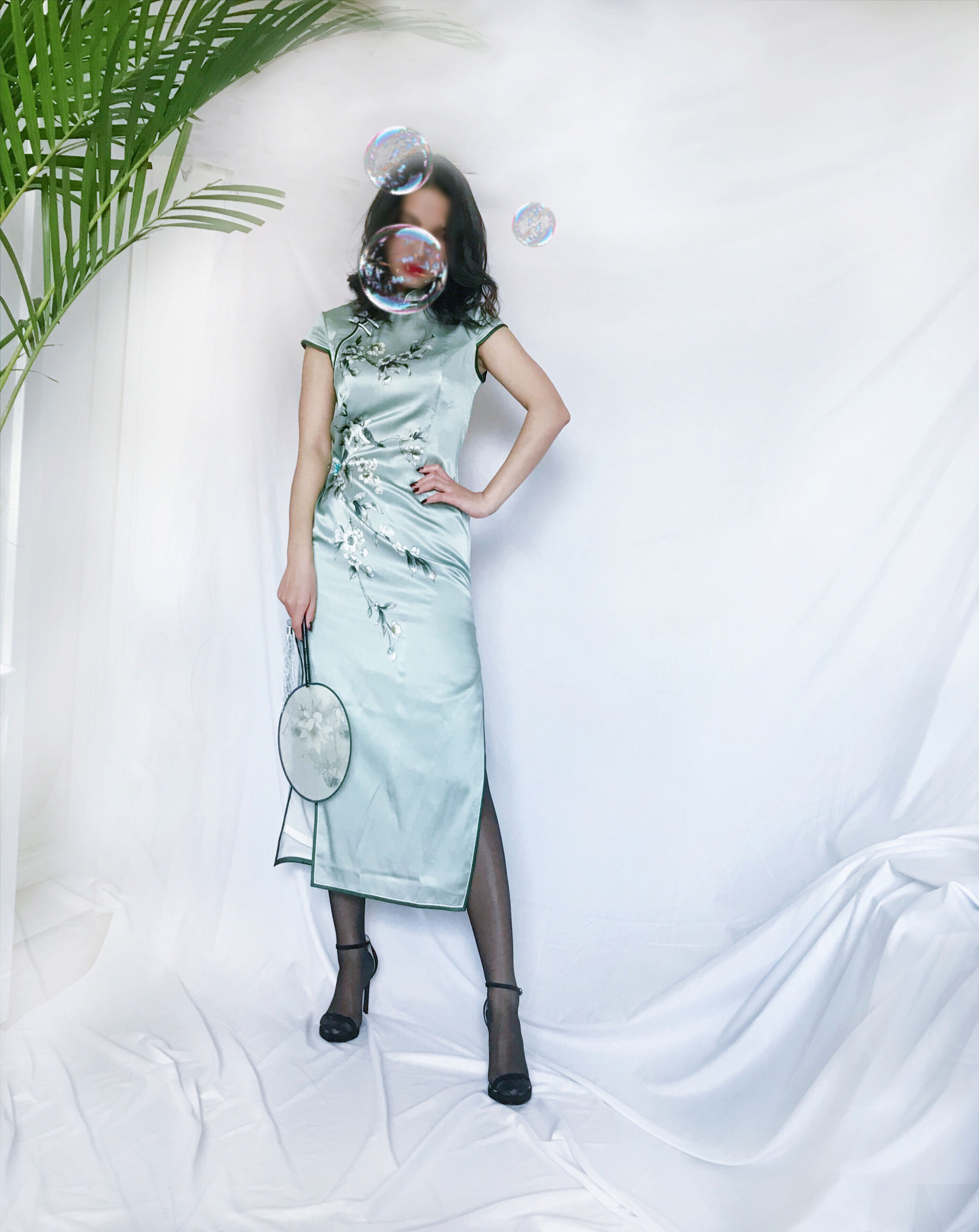 [福利COS] 安乔乔儿(Nia乔乔) No.017 安乔乔儿 黑丝旗袍第29张