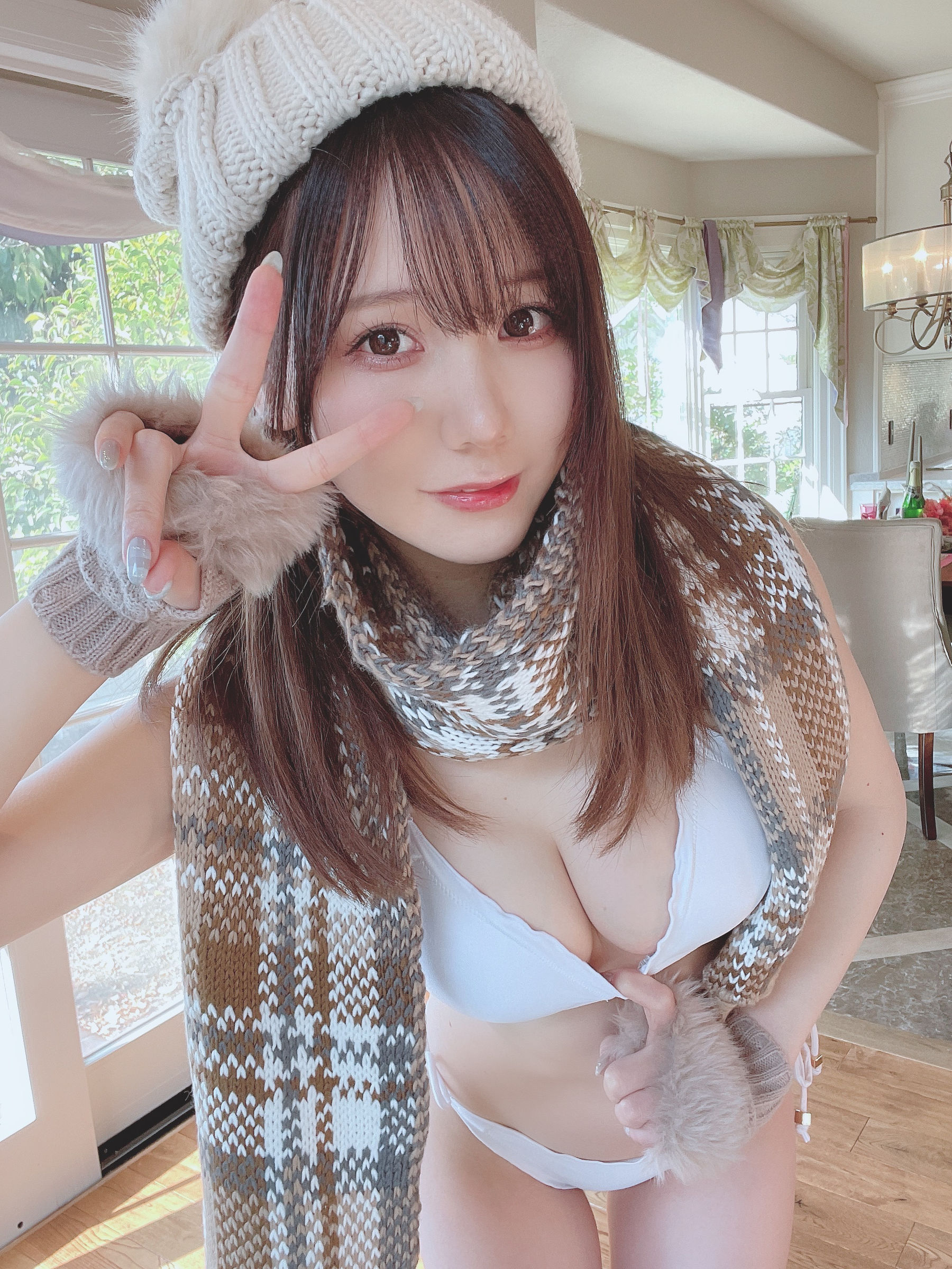 [福利COS] 日本甜美COSERけんけん[fantia] 20220114-ビキニマフラー第6张