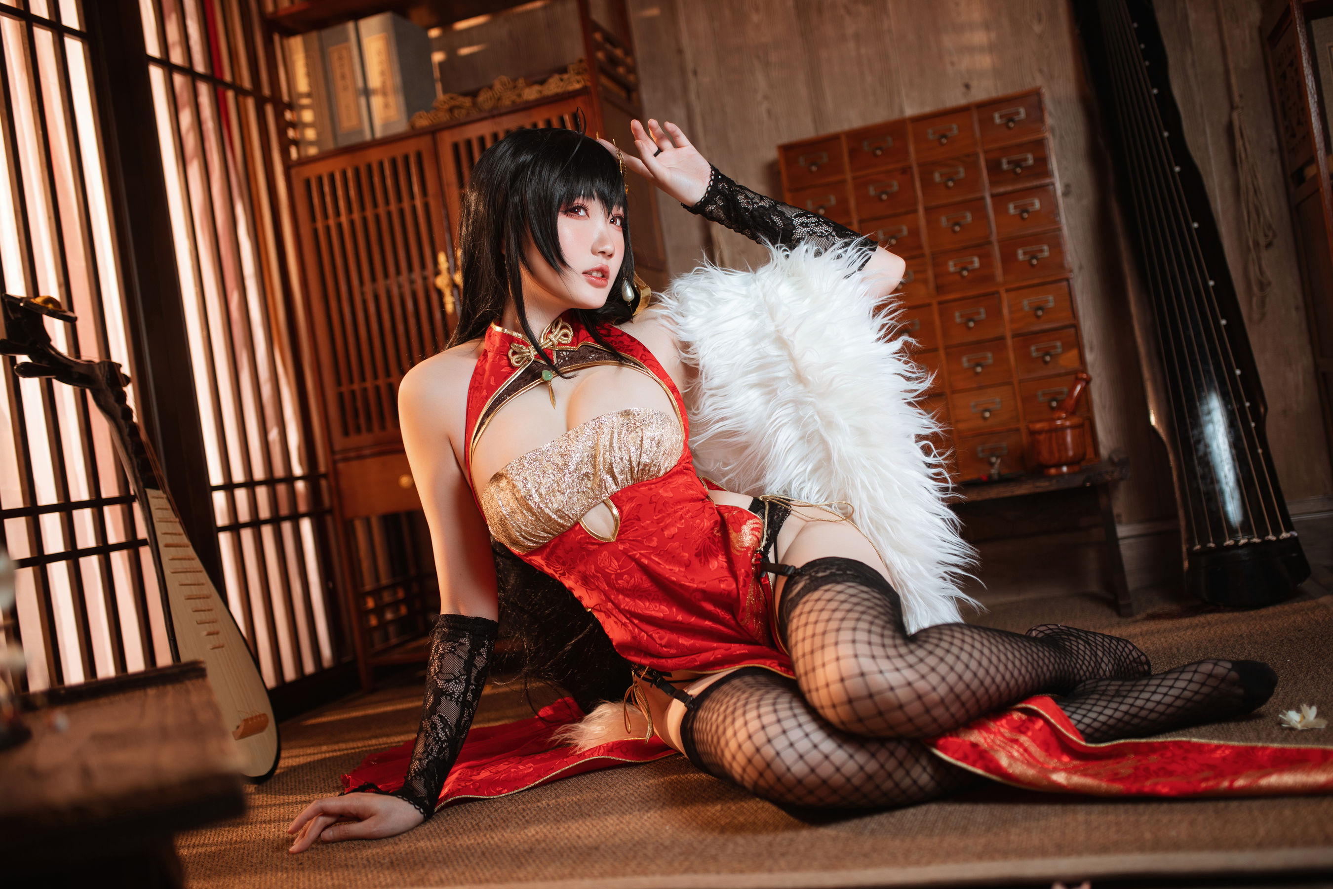 [福利COS] Coser瓜希酱福利 - 大凤旗袍第7张