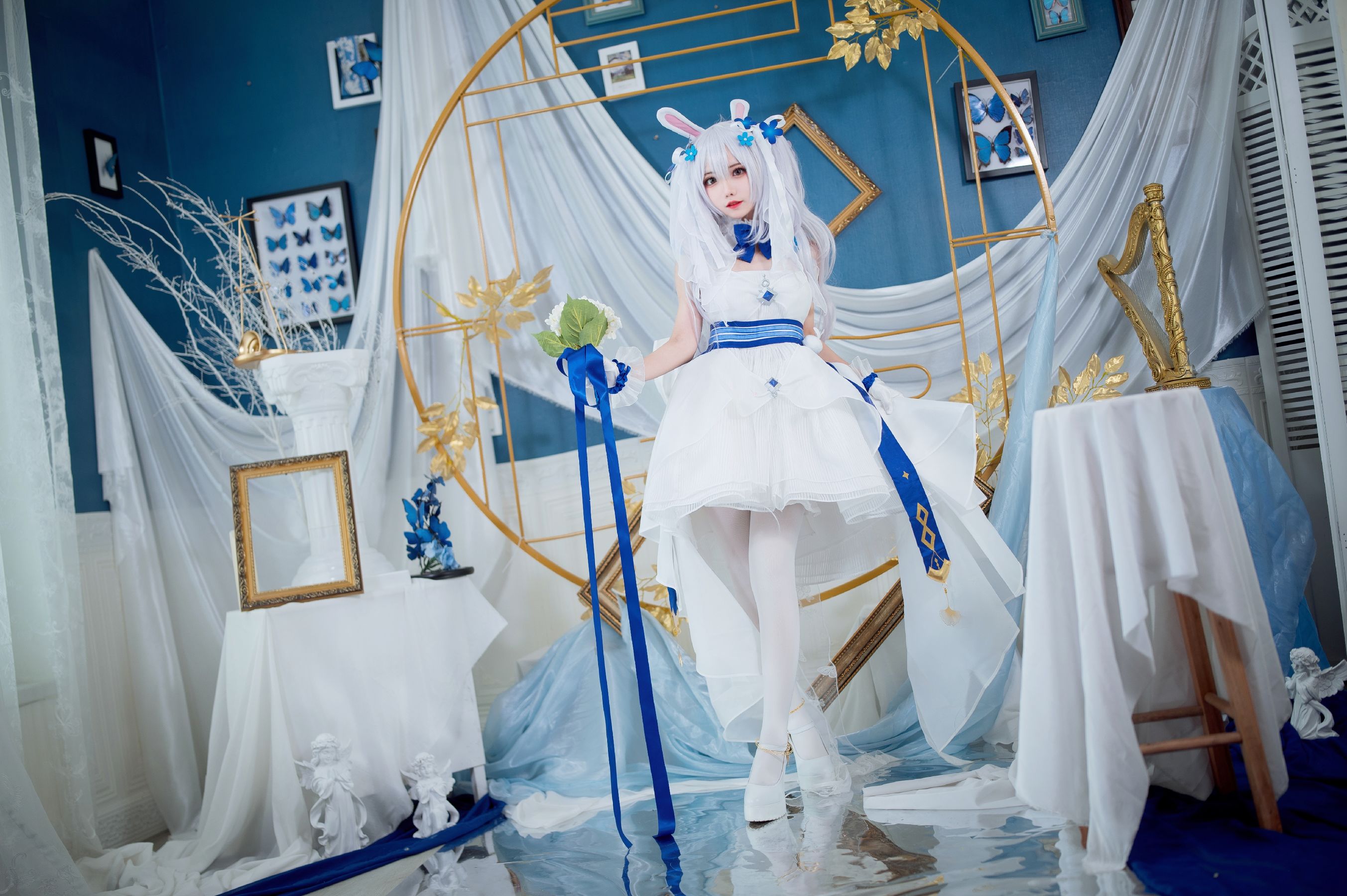 [福利COS] 花柒Hana - 拉菲花嫁第1张