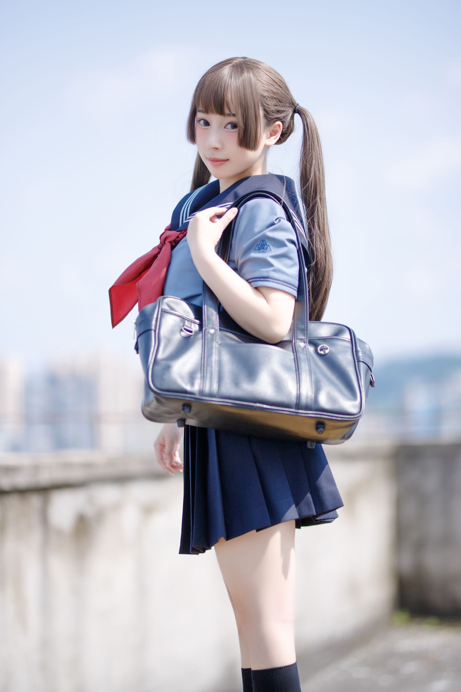 [福利COS] 胡桃猫Kurumineko - 天台的爱之告白第1张