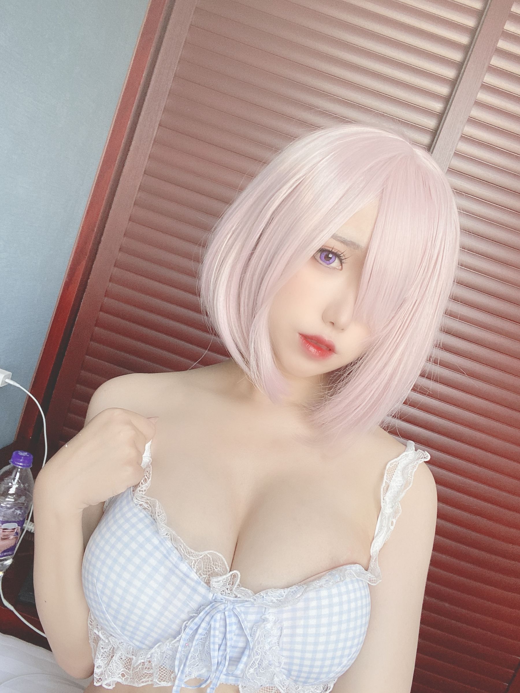 [福利COS] 芋圆侑子SJ_ - 蓝格子小清新第6张