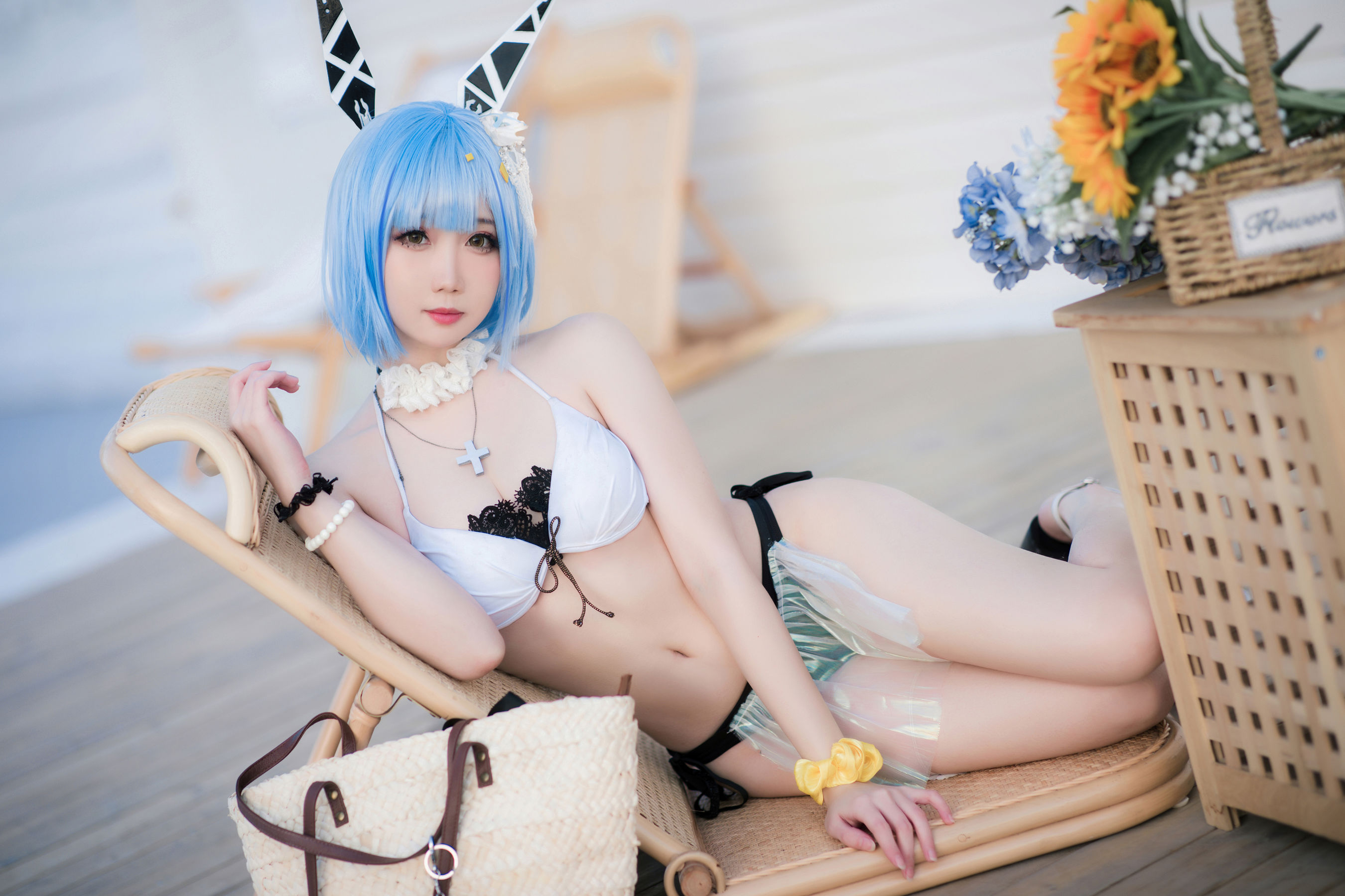 [福利COS] 焖焖碳 - 加斯科涅泳装第7张