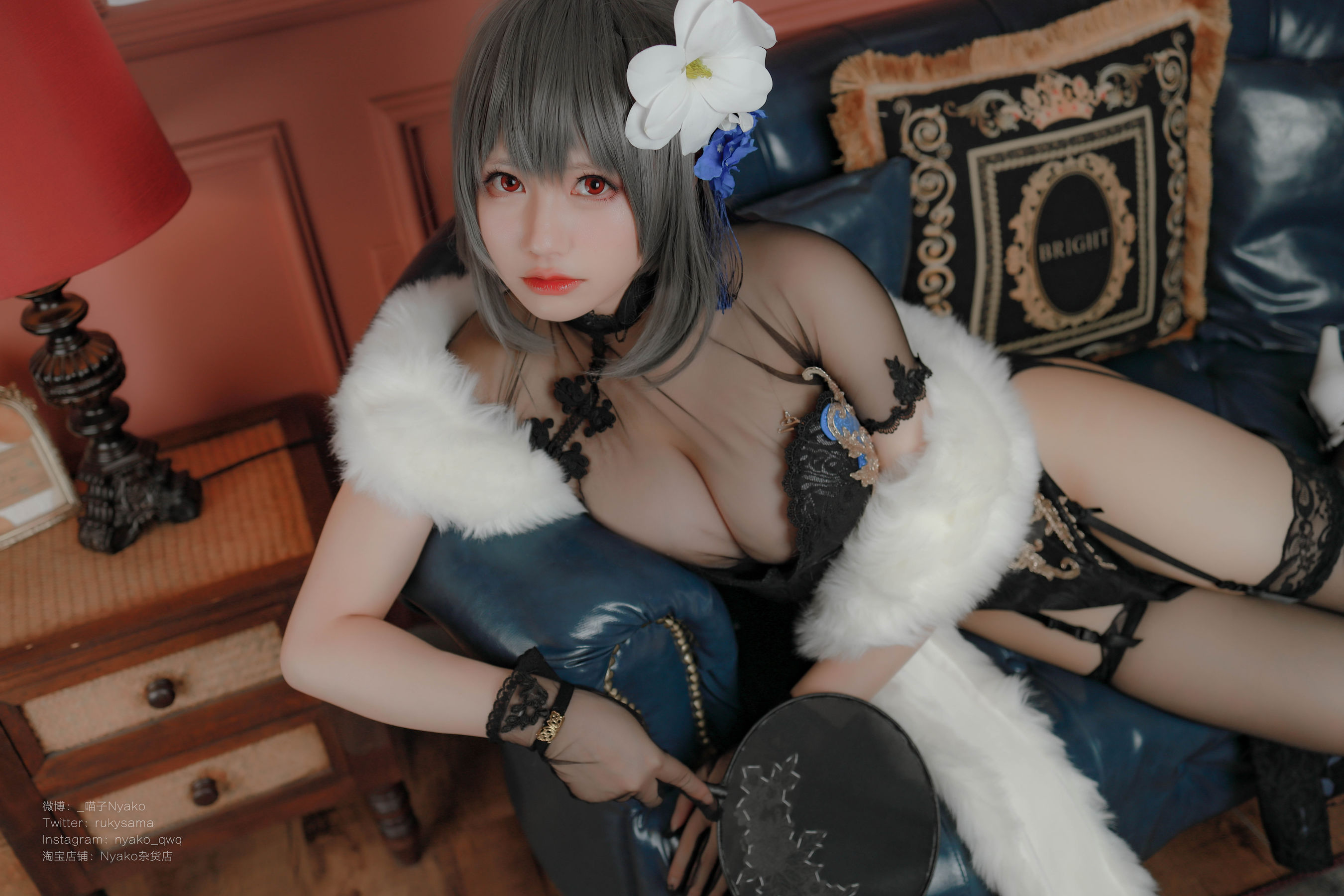 [福利COS] 萌妹子Nyako喵子 - 路易九世旗袍第12张