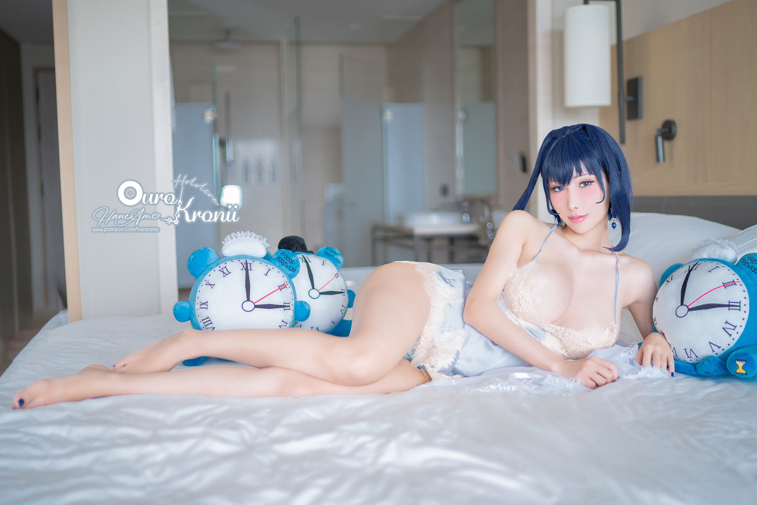 [福利COS] Hane Ame 雨波写真 - Hololive Kronii 時間 Pajama第9张