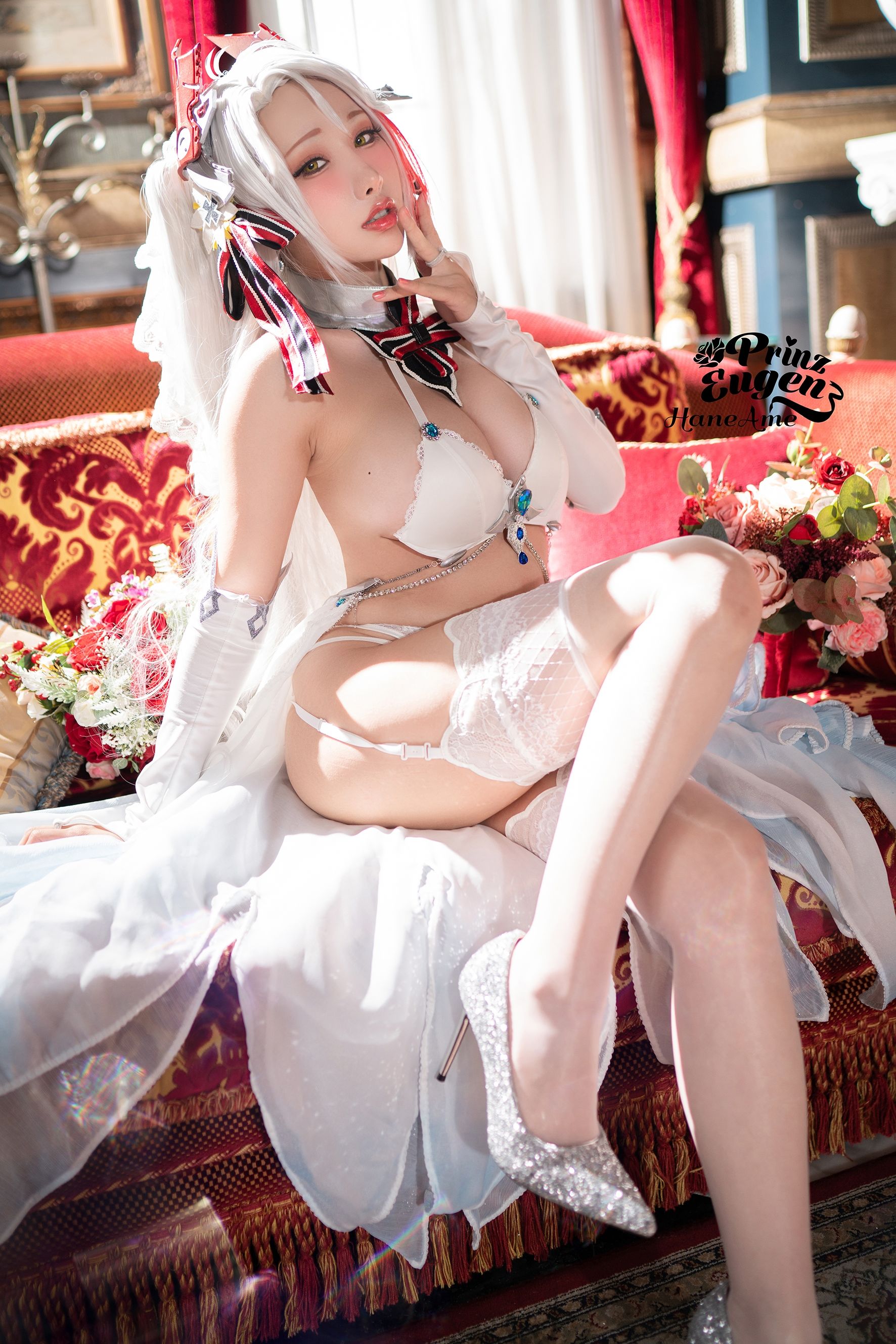 [福利COS] Hane Ame 雨波写真 - 欧根亲王 婚纱第3张