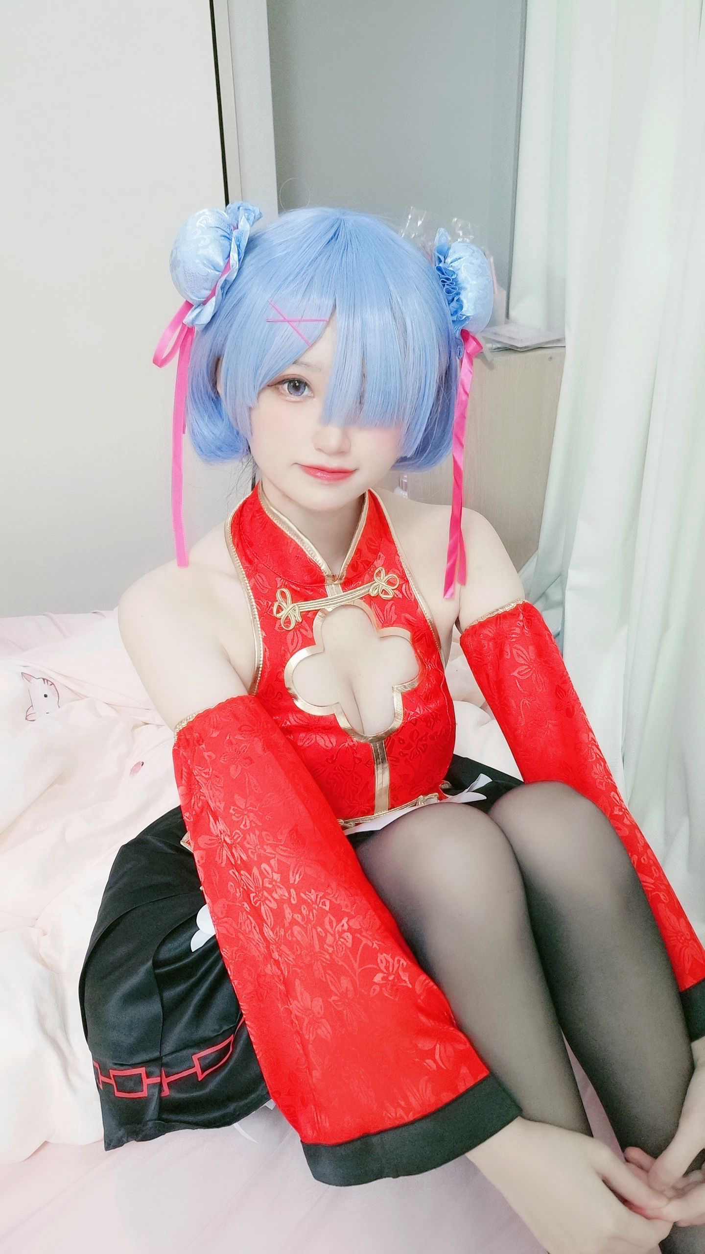 [福利COS] 千阳(ちよ) - 蕾姆旗袍第6张