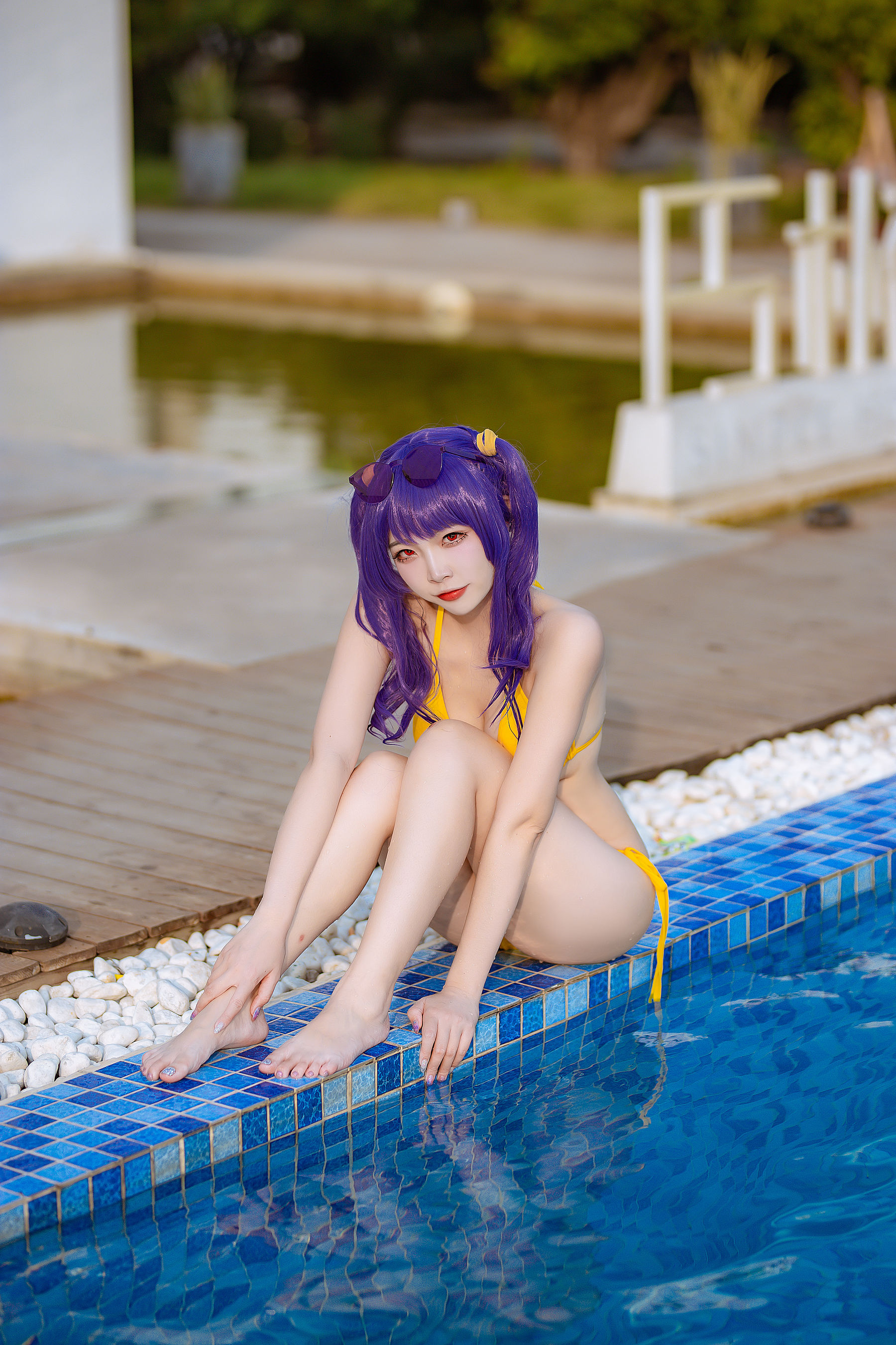 [福利COS] 人气Coser二佐Nisa - 碧蓝 波拉泳装第7张