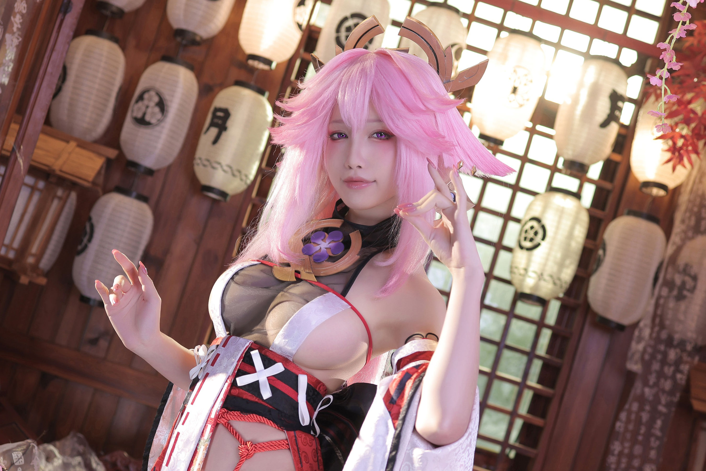 [福利COS] 动漫博主水淼aqua - 新原神八重神子第4张