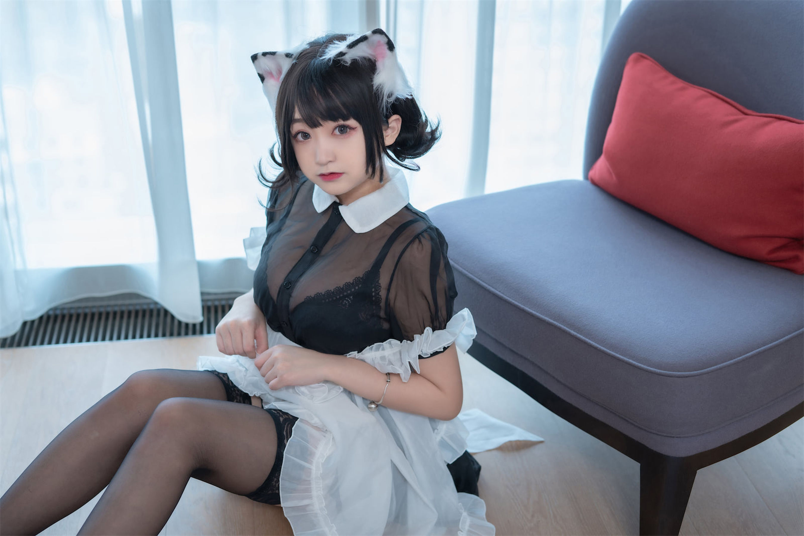 [福利COS] 动漫博主恩田直幸 - 奶牛猫女仆第14张