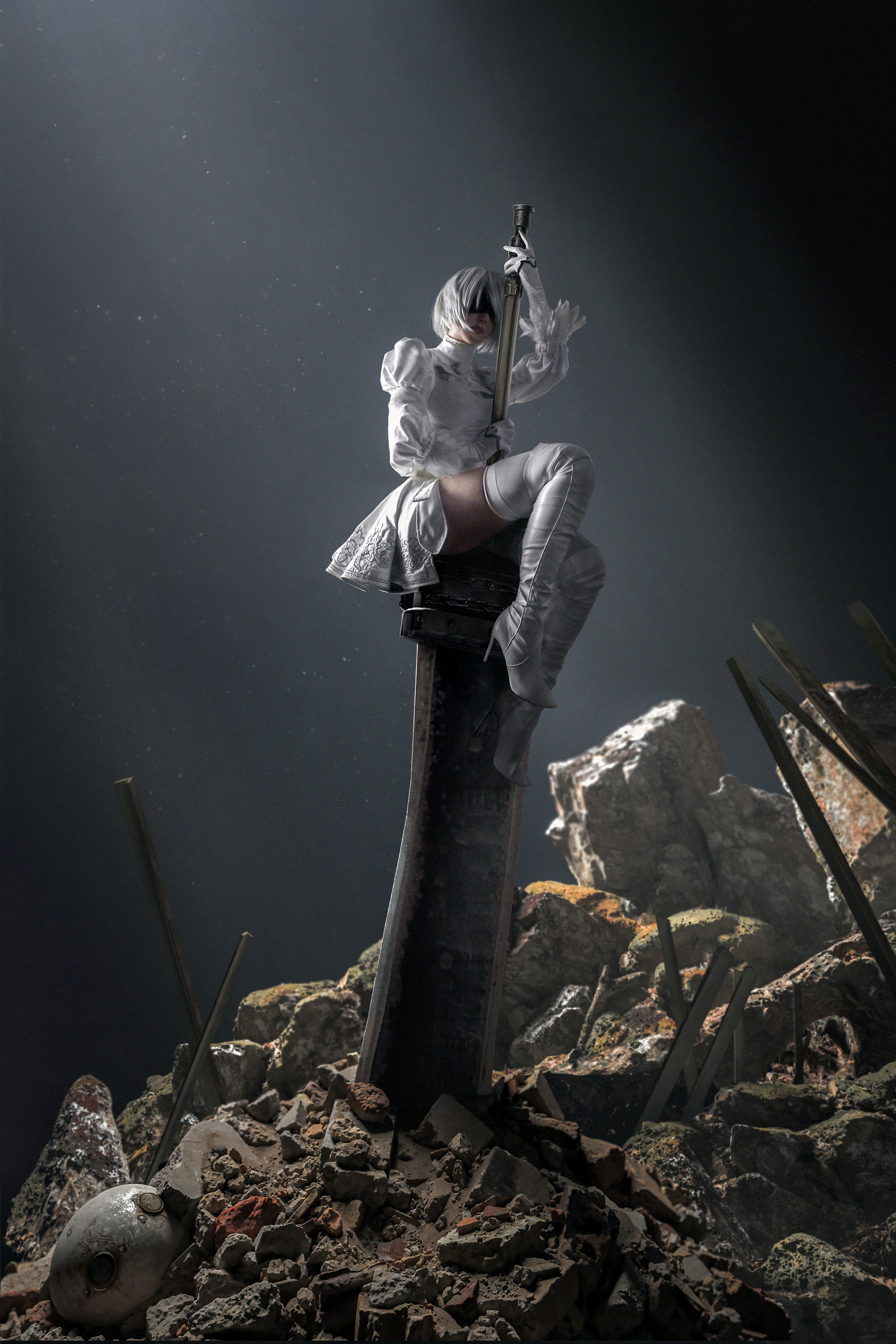 [COS福利] 国外美女SayaTheFox - 2B White Dress第3张