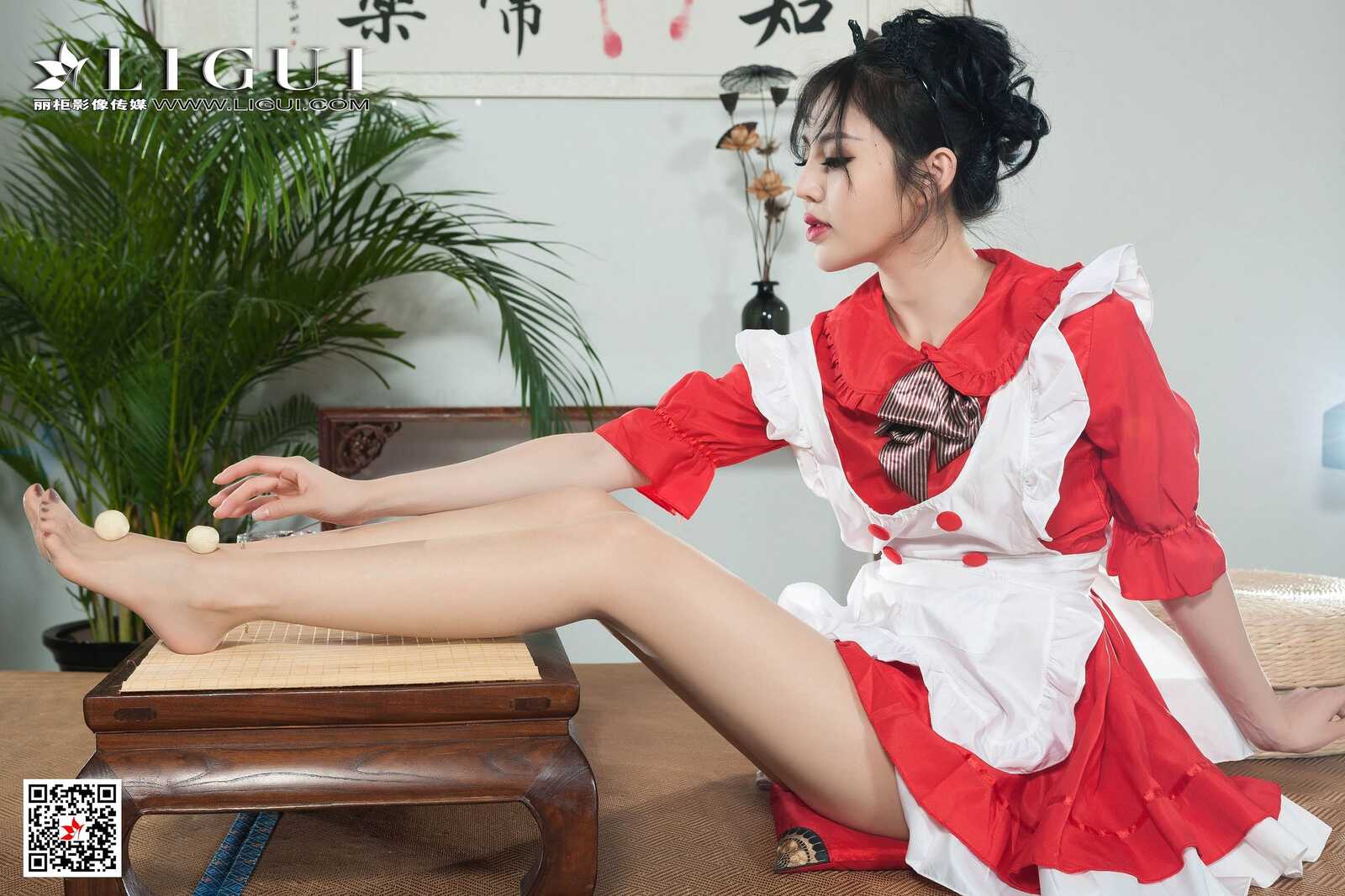 模特凉儿《肉丝厨娘》 [丽柜Ligui] 网络丽人 写真第10张