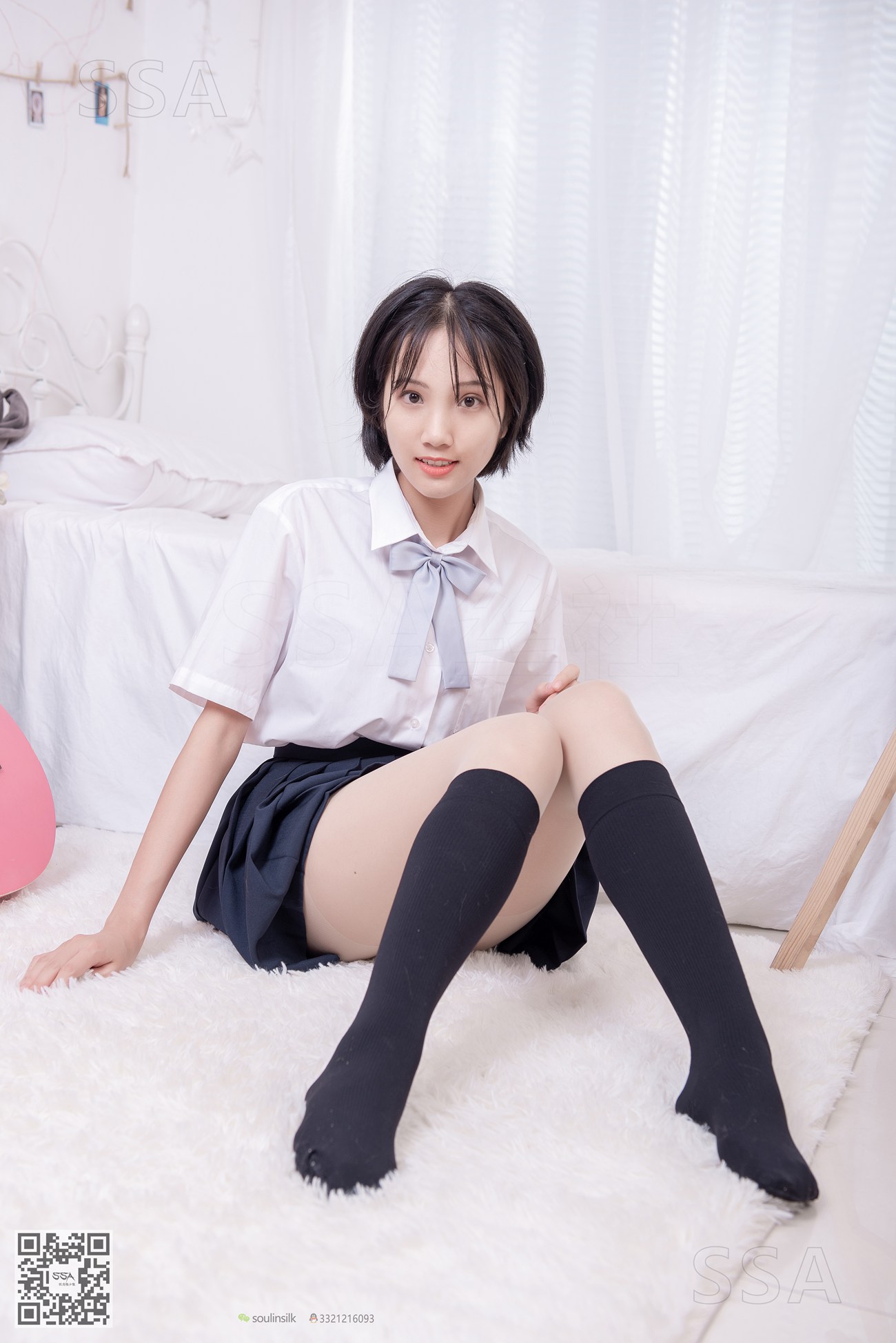 [SSA丝社]超清写真 NO.181 小佩 酒窝少女JK至服肉丝黑袜穿搭示范[135P]第21张