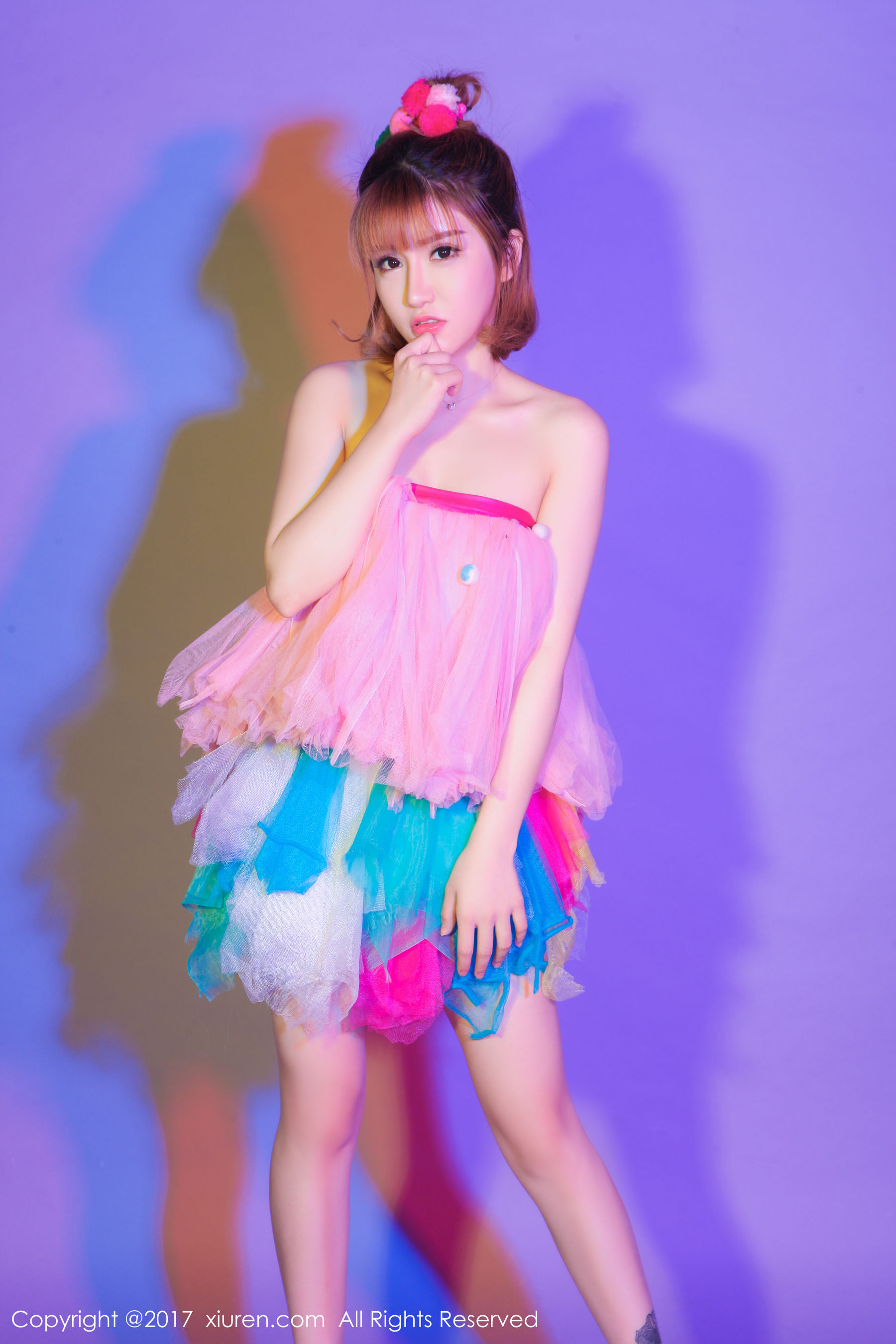 K8傲娇萌萌Vivian《COS超级索尼子+梦幻七彩裙子》 秀人网XIUREN No.722第1张