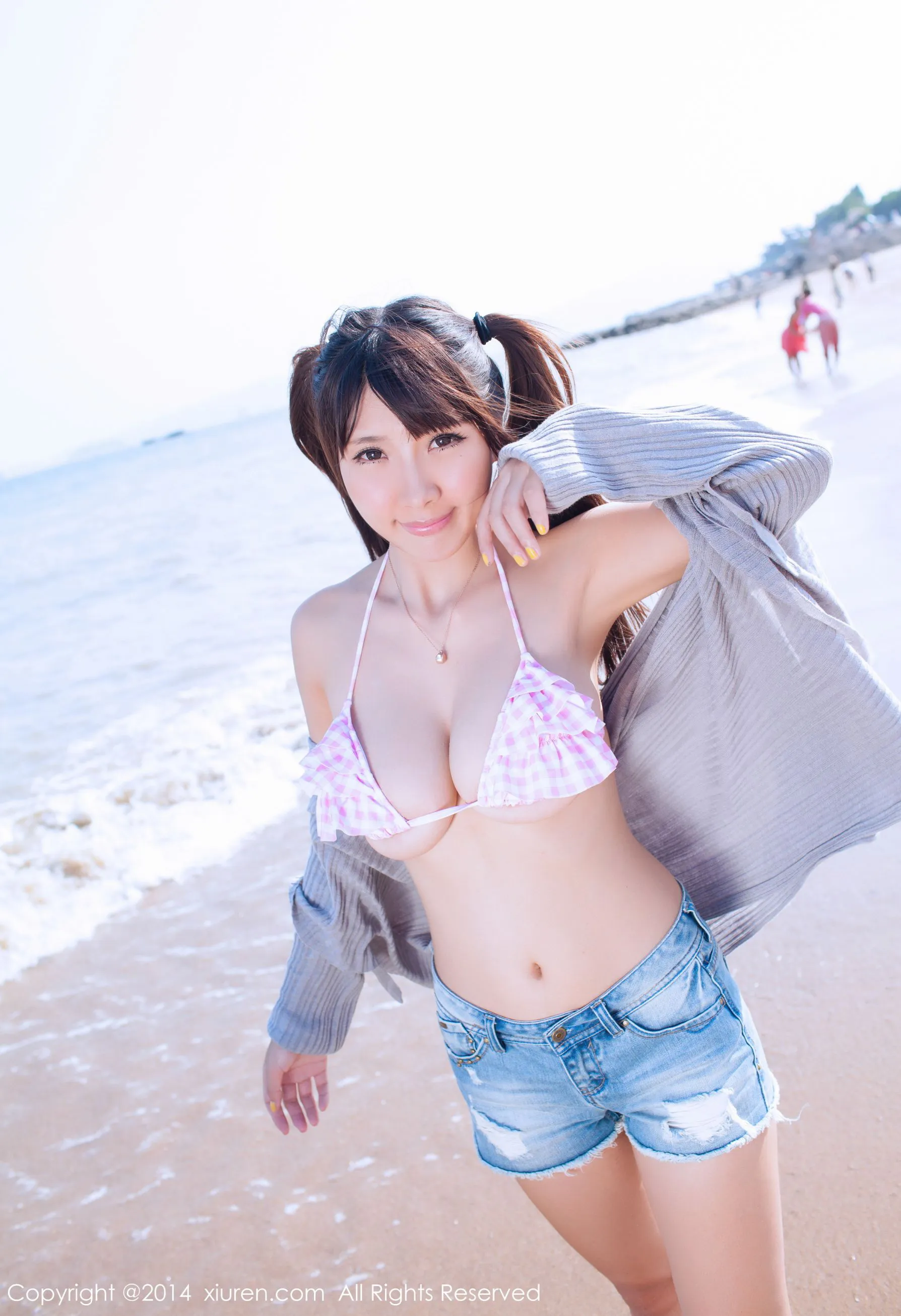 李镇姬/晓茜sunny《爆乳内衣+海边系列》 秀人网 No.227第14张