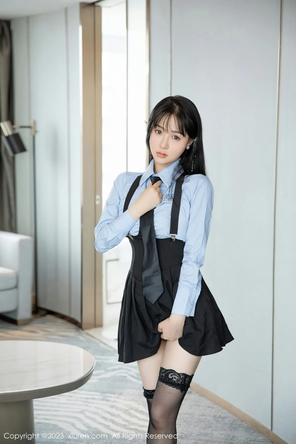  XiuRen 秀人 No.7140 柚琪Rich 性感学妹装扮 [77P]第2张