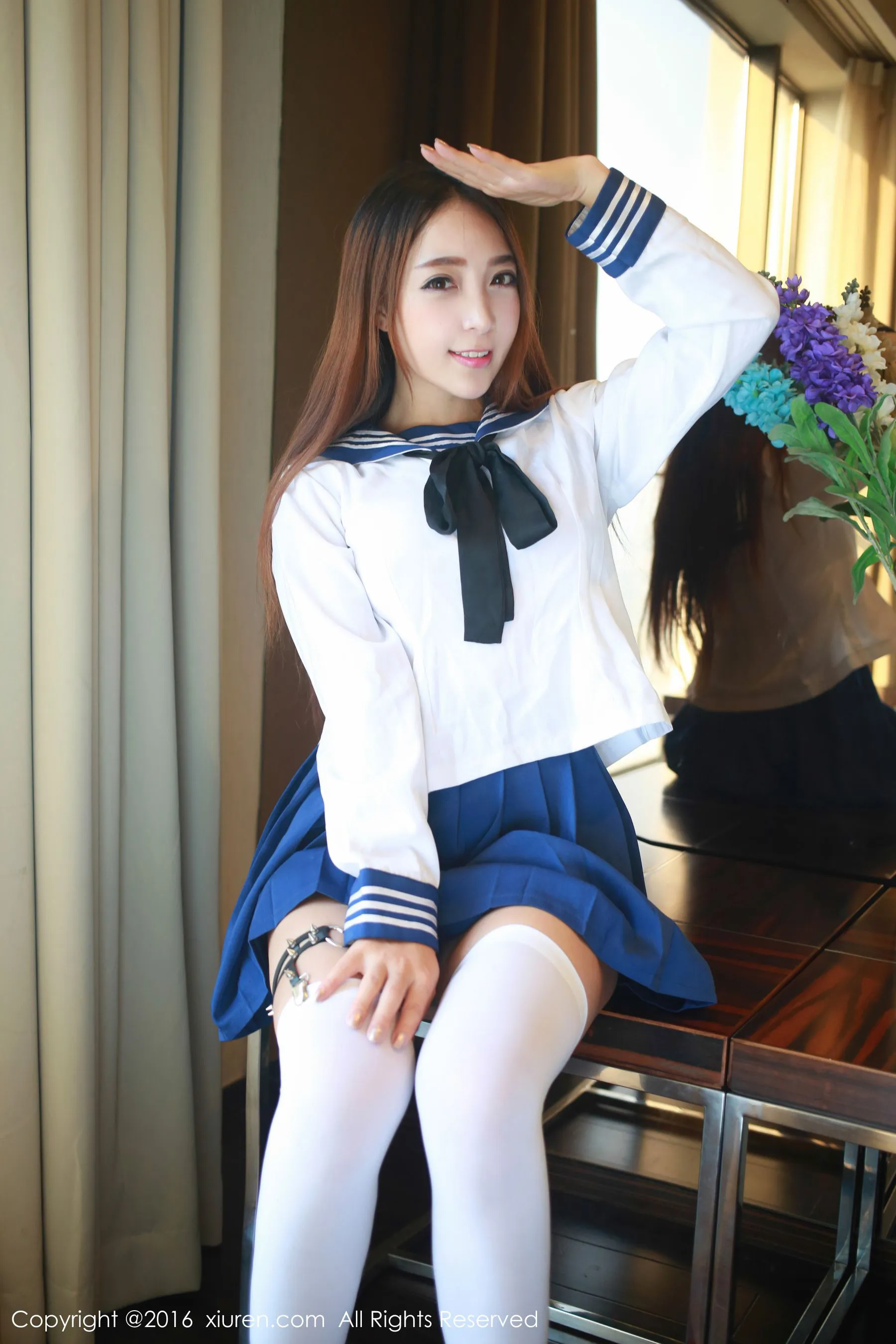 黄歆苑《学生装制服诱惑+抹胸内衣》 秀人网 No.486第3张