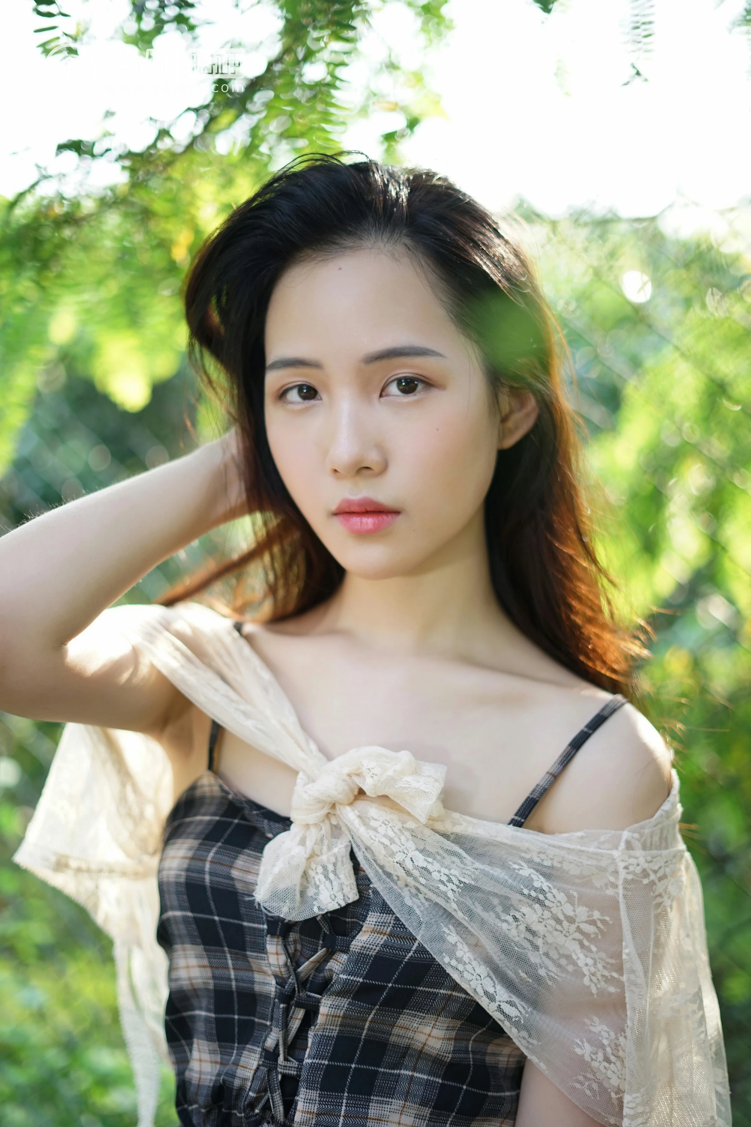 [YALAYI雅拉伊]NO.029 纯粹之心 卡柔 透视蕾丝上衣加吊带连衣裙性感私房写真集第10张