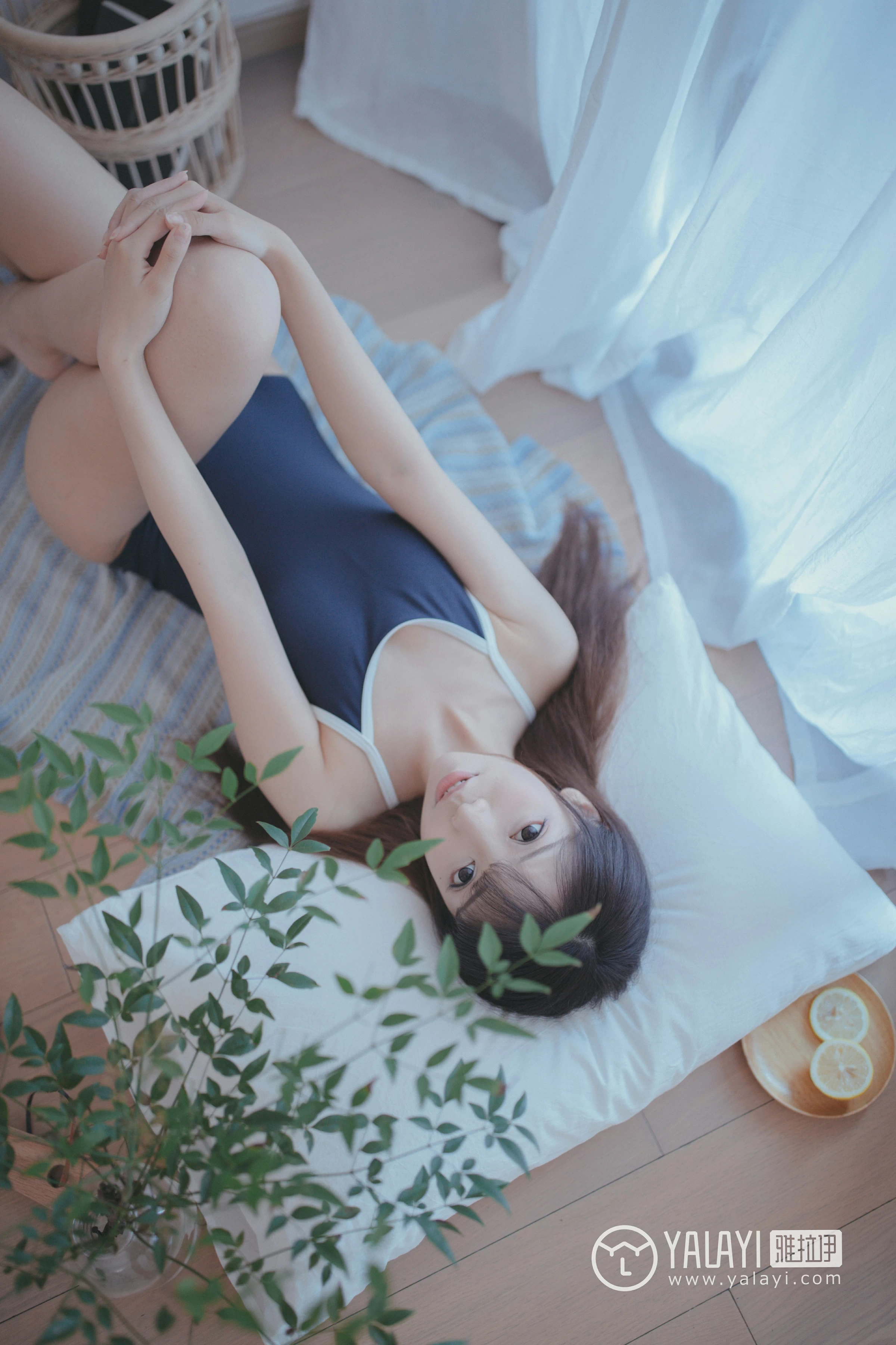 [YALAYI雅拉伊]NO.068 蓝帘幽梦 水花儿 蓝色连体运动内衣性感私房写真集第9张